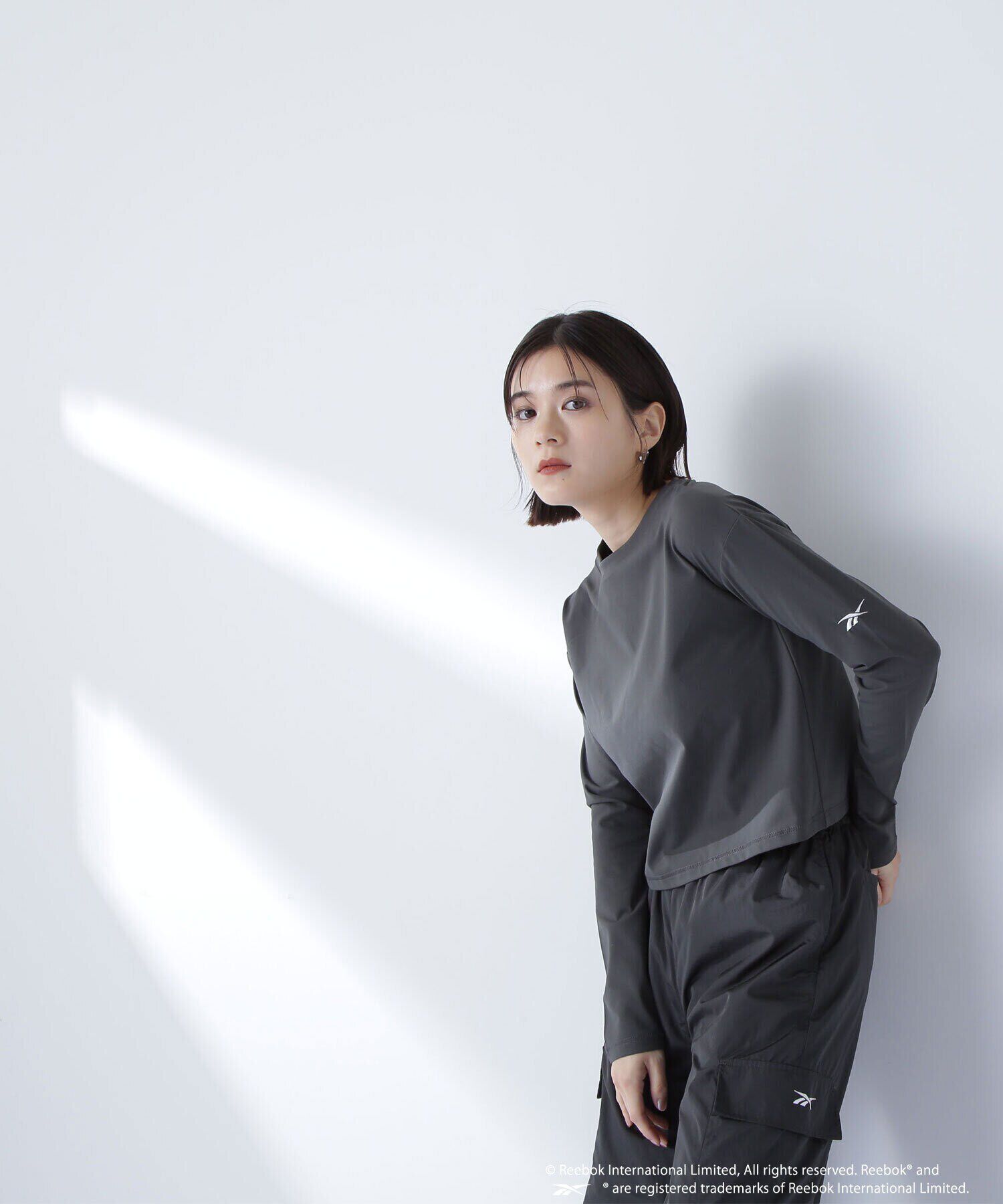  「Reebok テックドライ天竺クロップドトップ」|Tシャツ・カットソー|