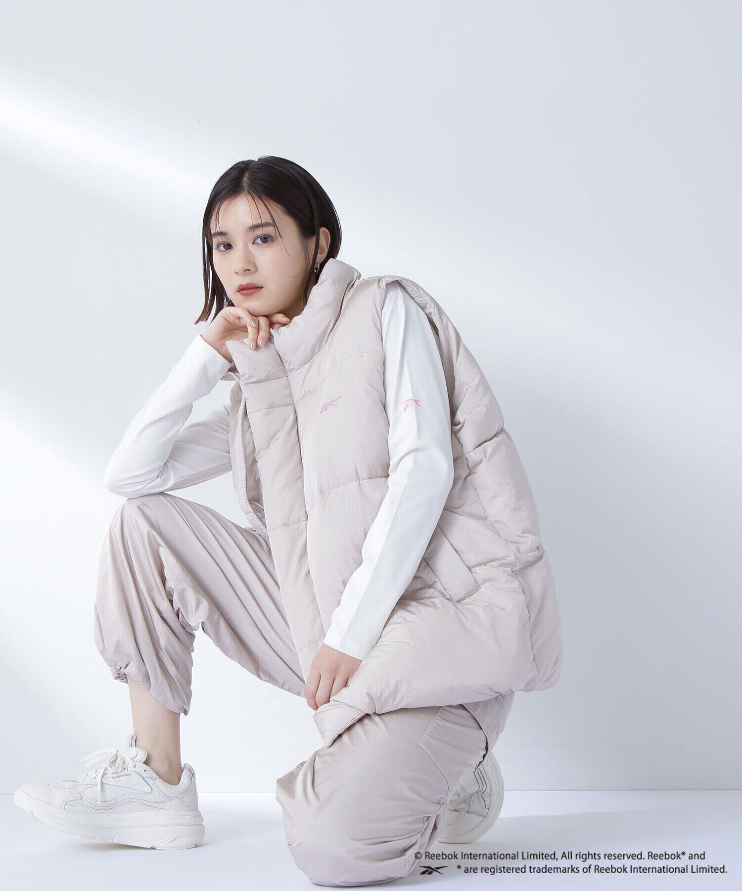  「Reebok テックドライ天竺クロップドトップ」|Tシャツ・カットソー|