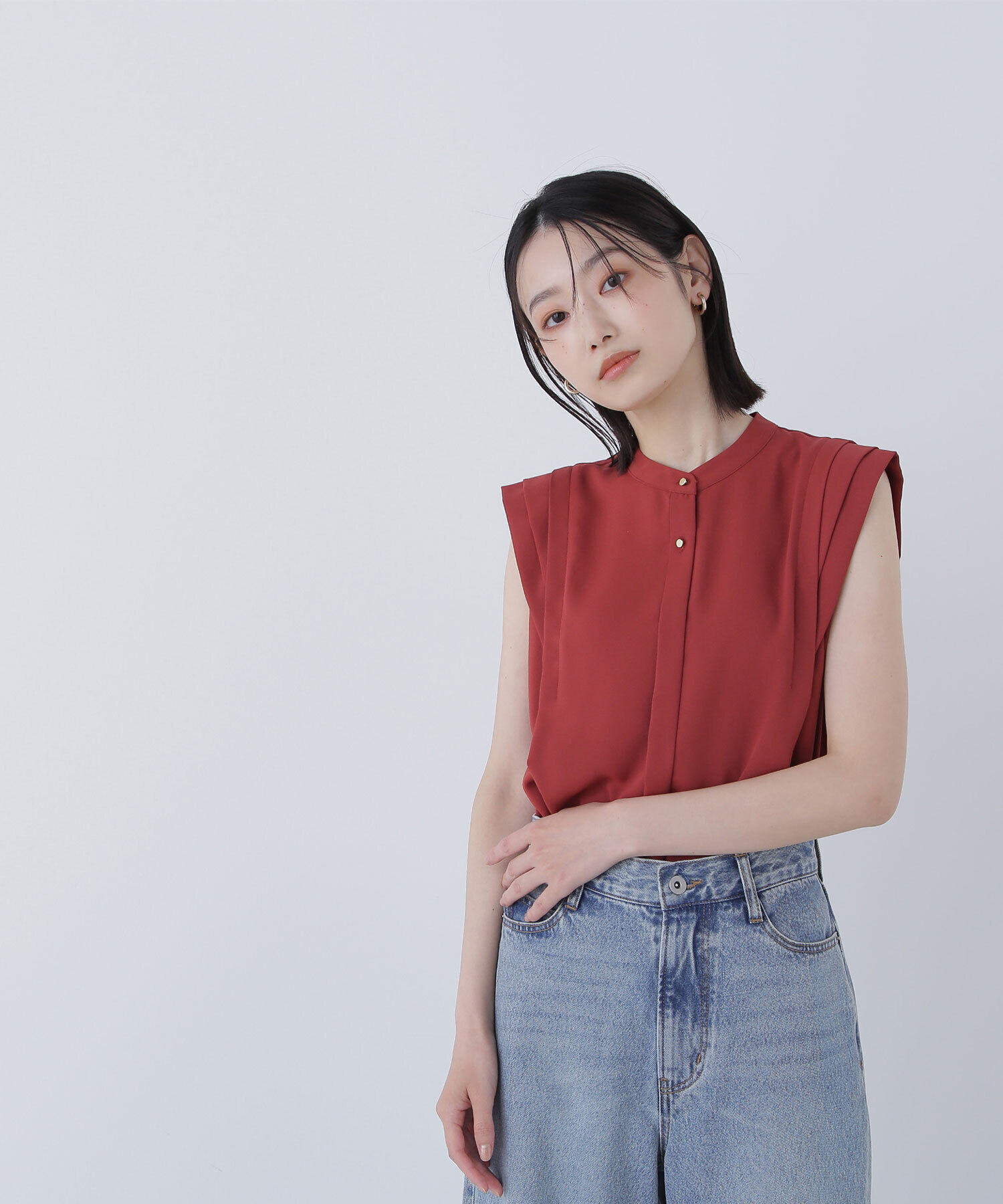  「デザインショルダーブラウス」|シャツ・ブラウス|