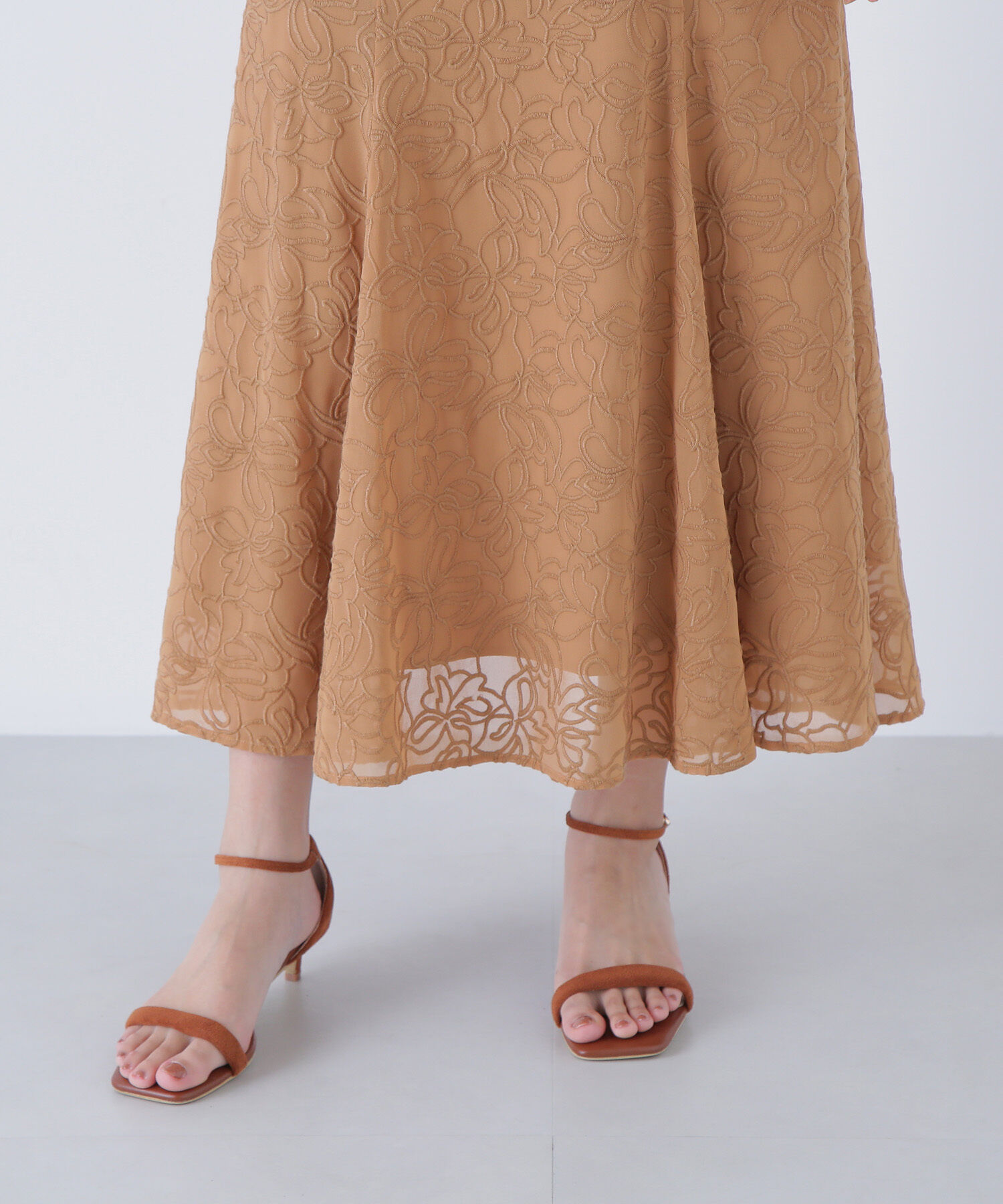  「フラワー刺繍マーメイドスカート」|スカート|