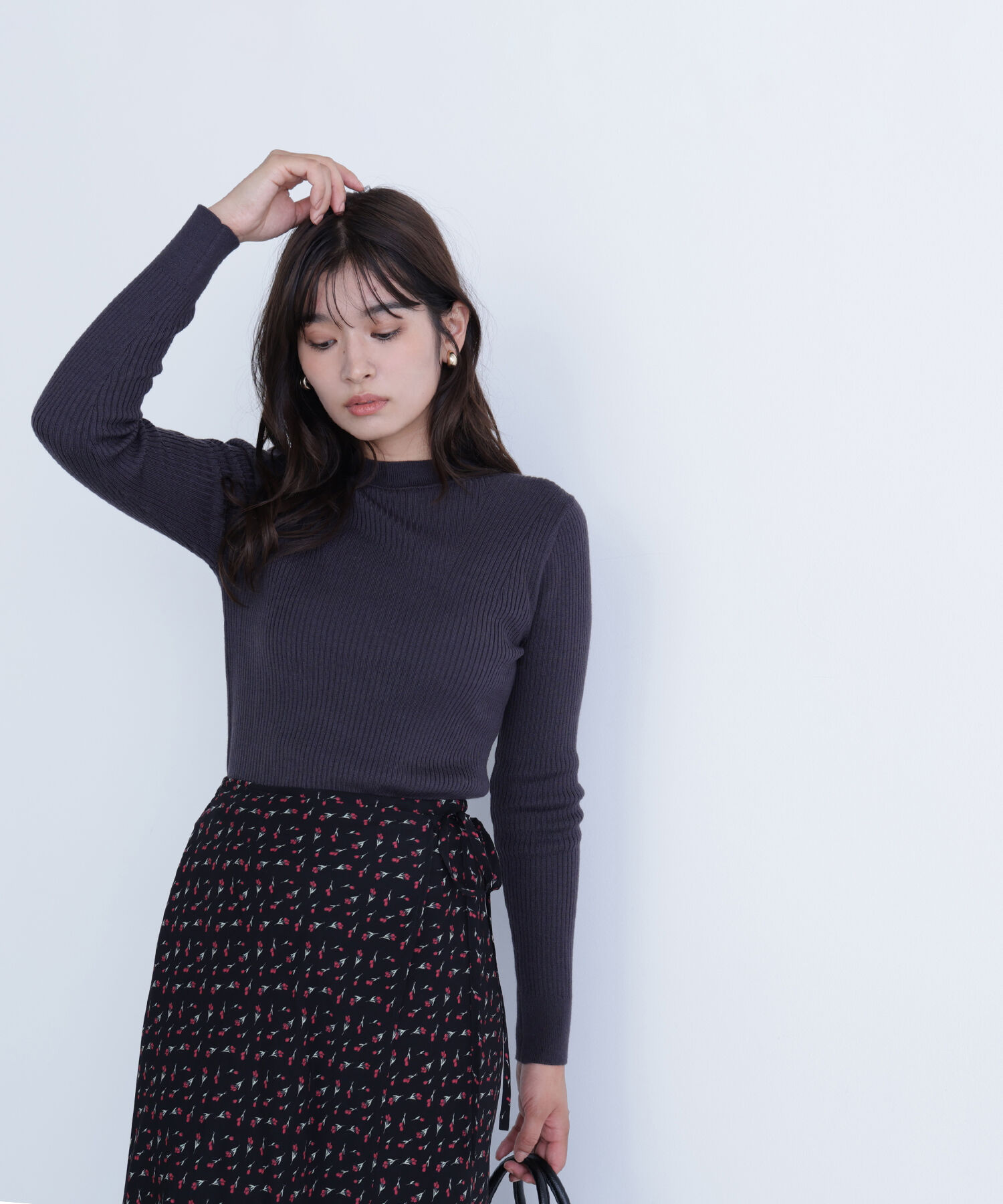  「ウールブレンドニットシリーズ モックネック」|ニット・セーター|