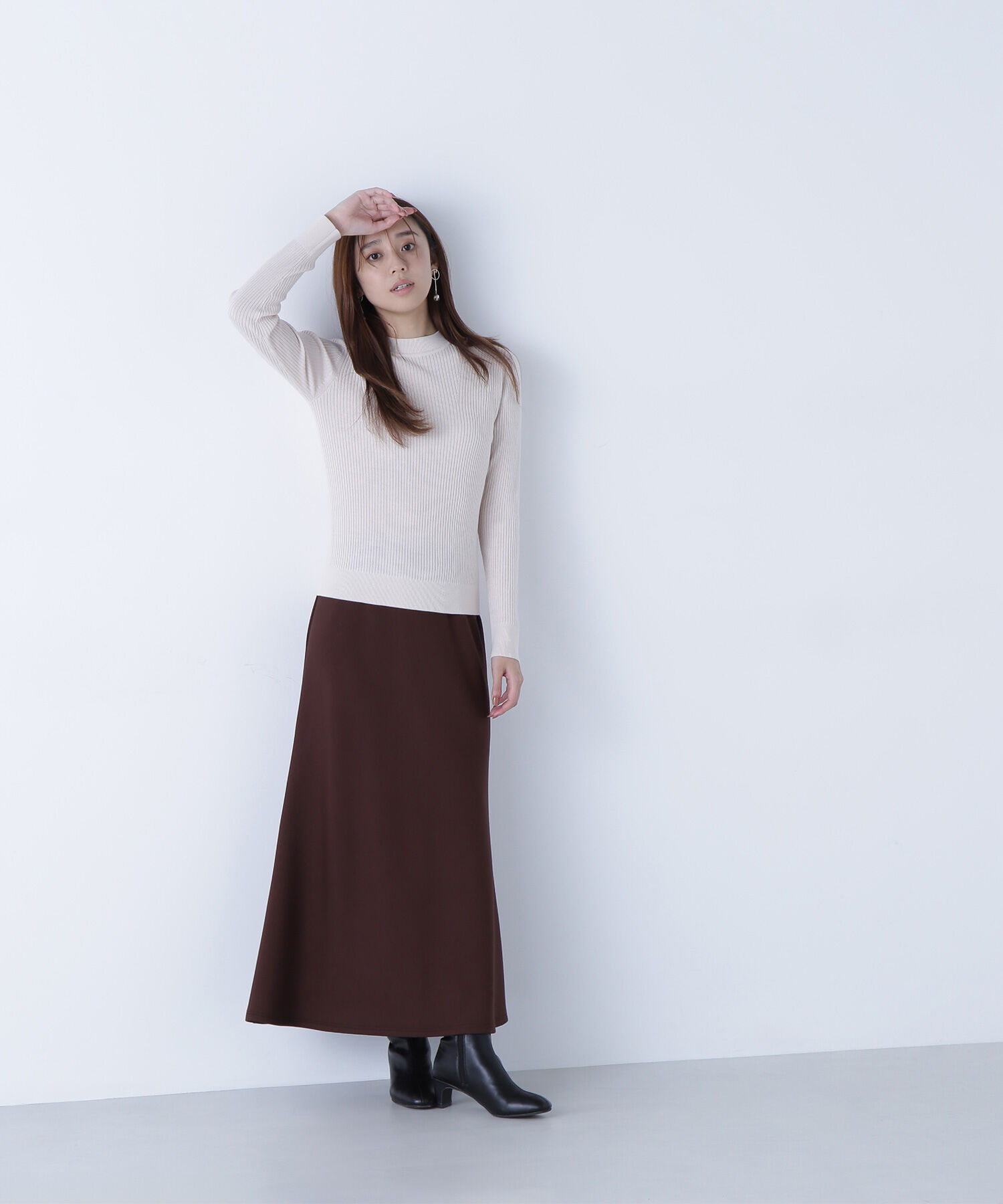  「ウールブレンドニットシリーズ モックネック」|ニット・セーター|