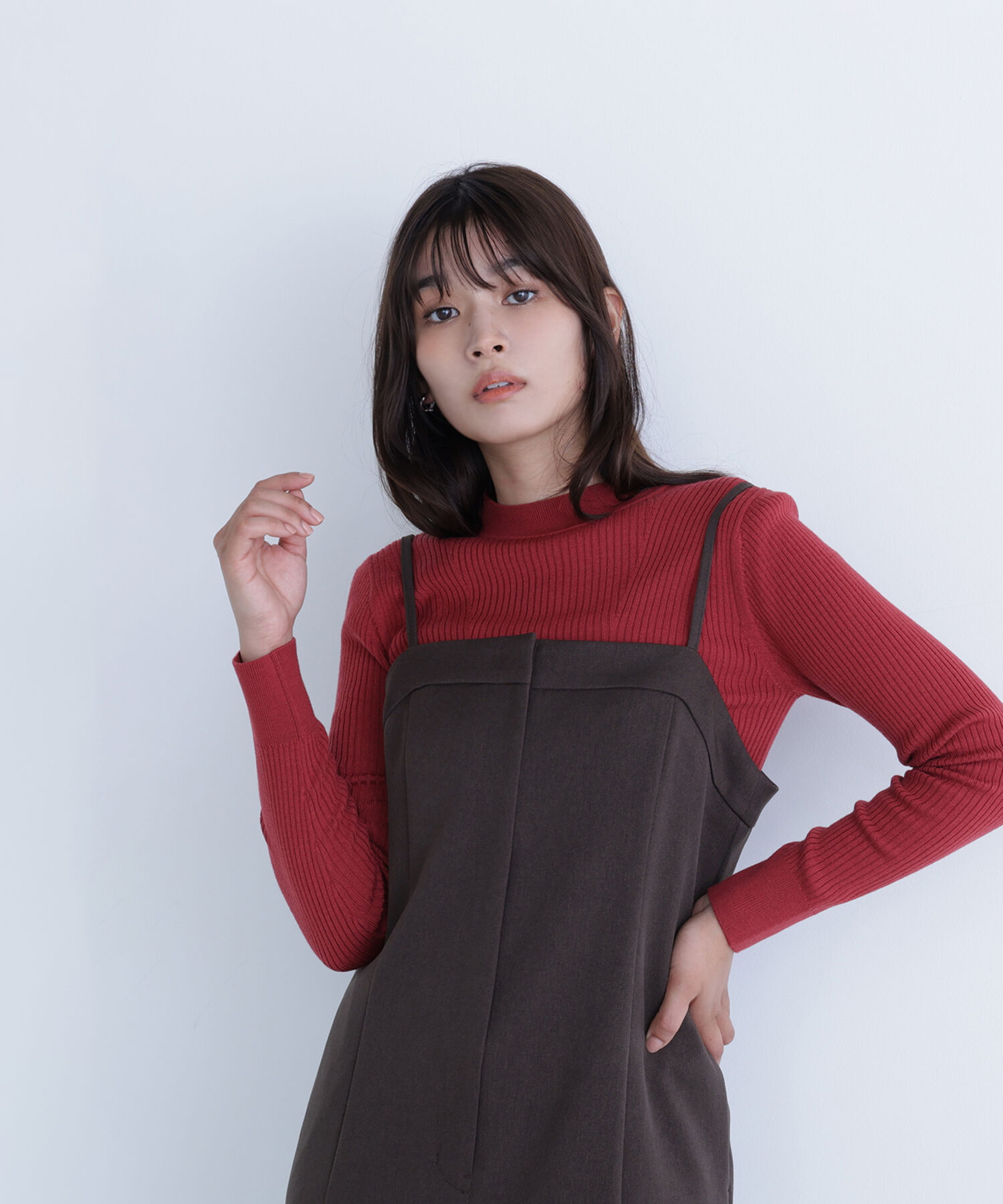  「ウールブレンドニットシリーズ モックネック」|ニット・セーター|