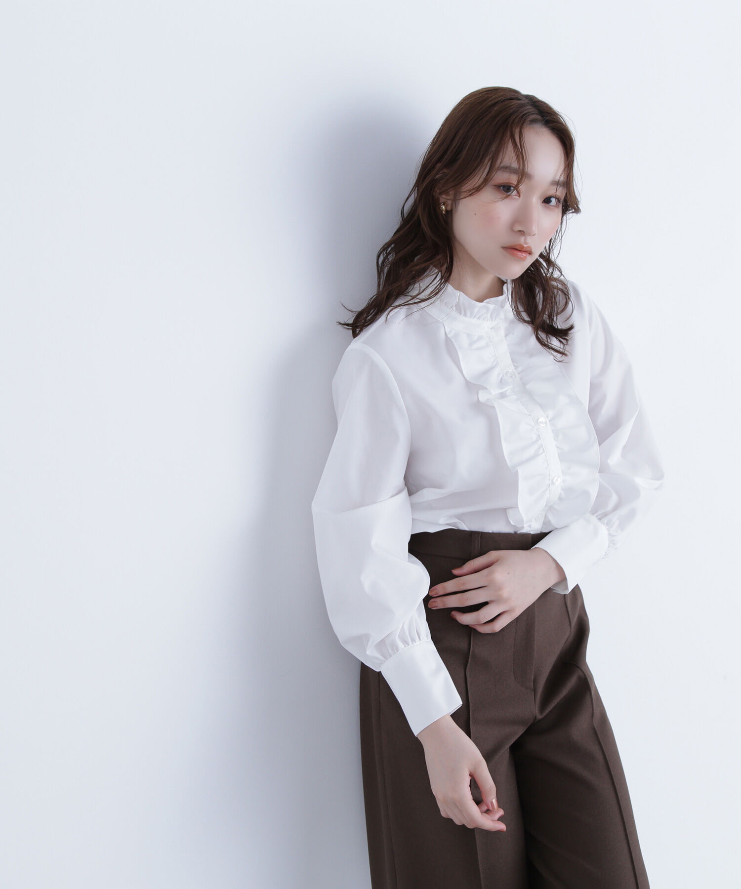  「フロントフリルブラウス」|シャツ・ブラウス|