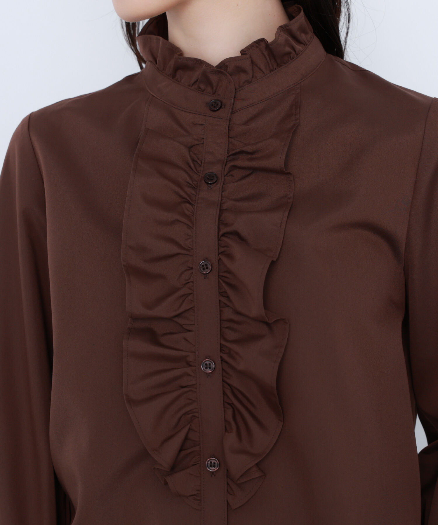  「フロントフリルブラウス」|シャツ・ブラウス|