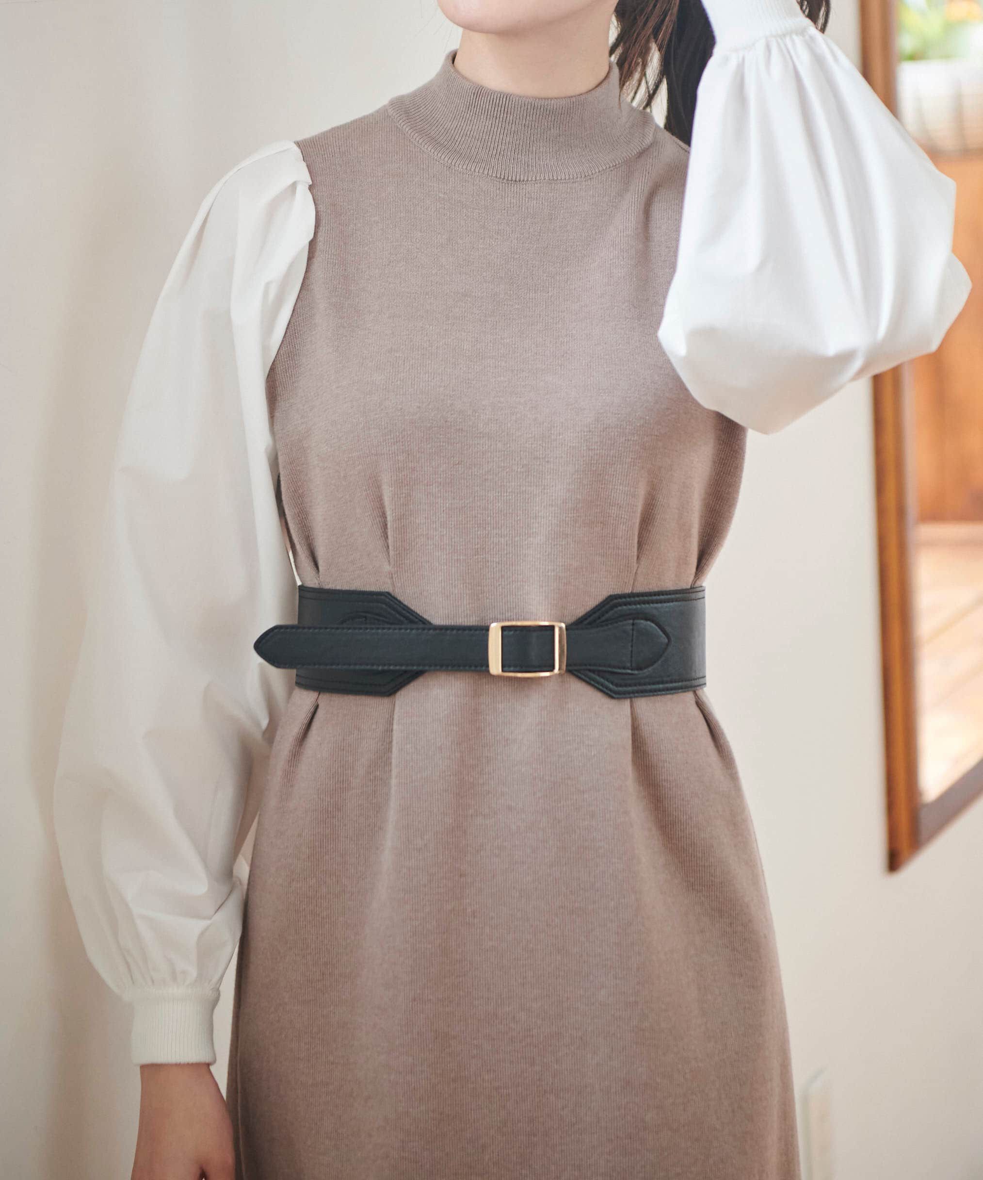  「ワイドゴムベルト23SS」|ハンカチ|ブラック