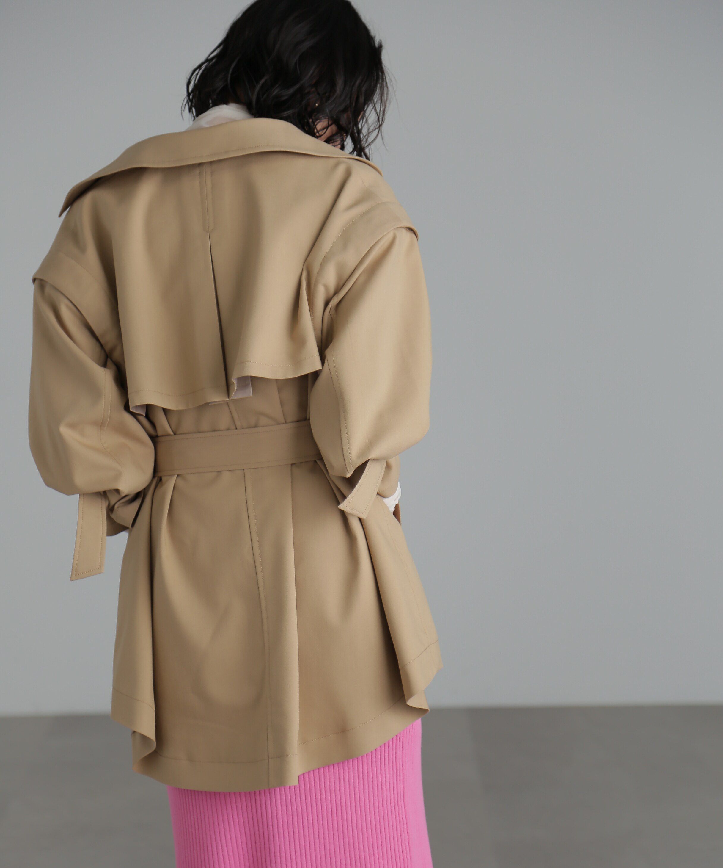  「袖取り外し2Wayミドル丈トレンチコート」|その他|