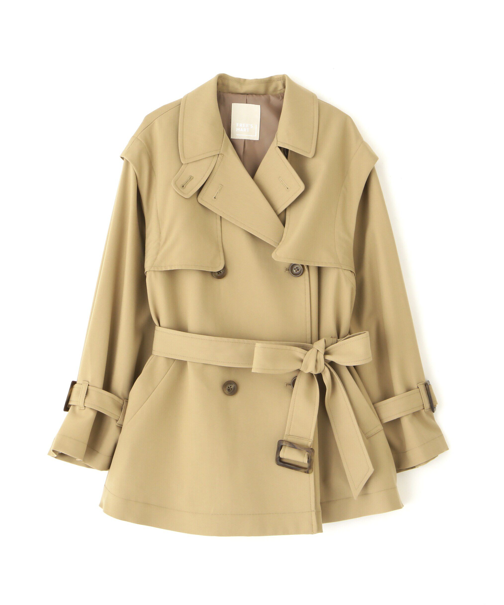  「袖取り外し2Wayミドル丈トレンチコート」|その他|