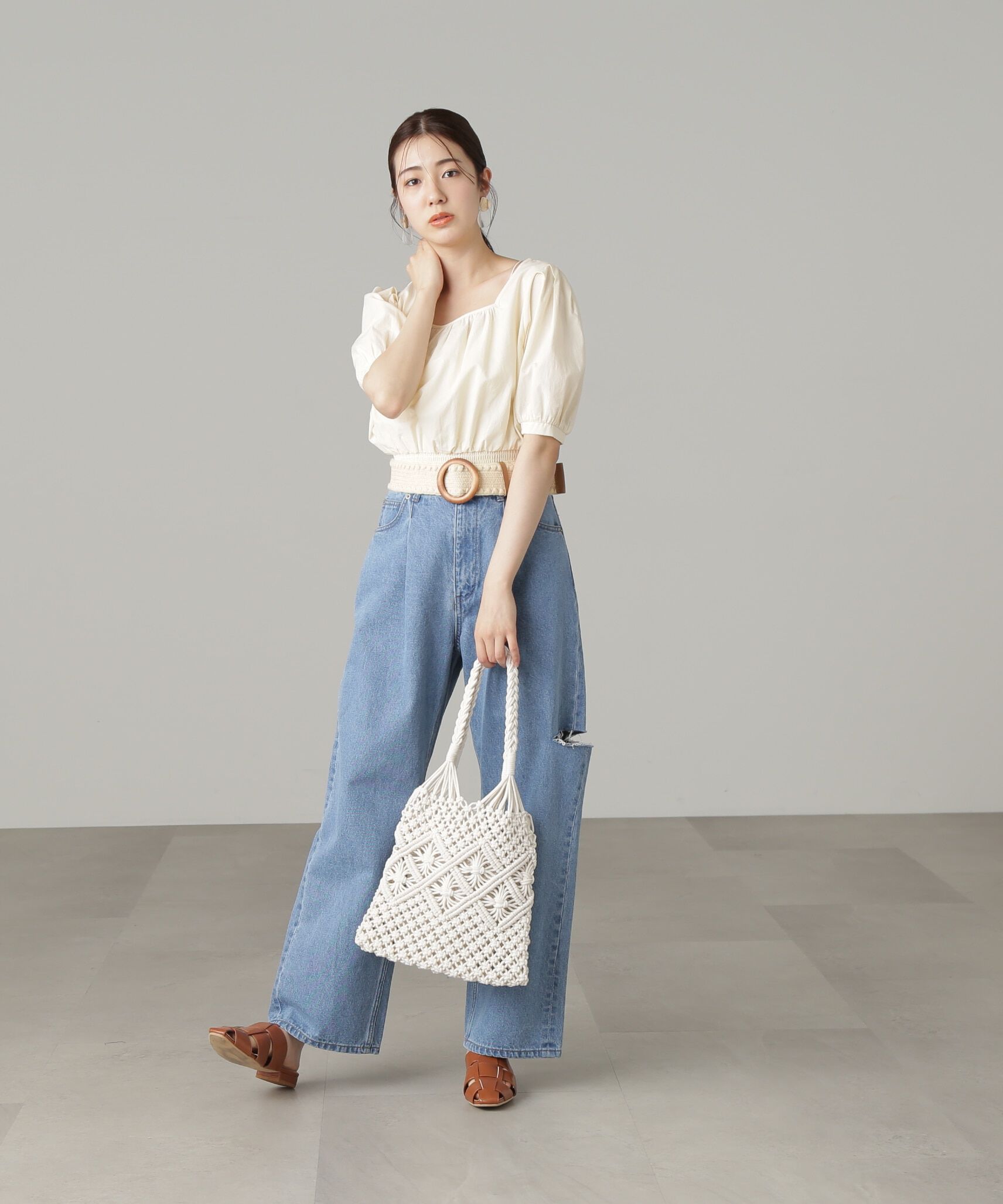  「サークルバックルゴムベルト」|ハンカチ|