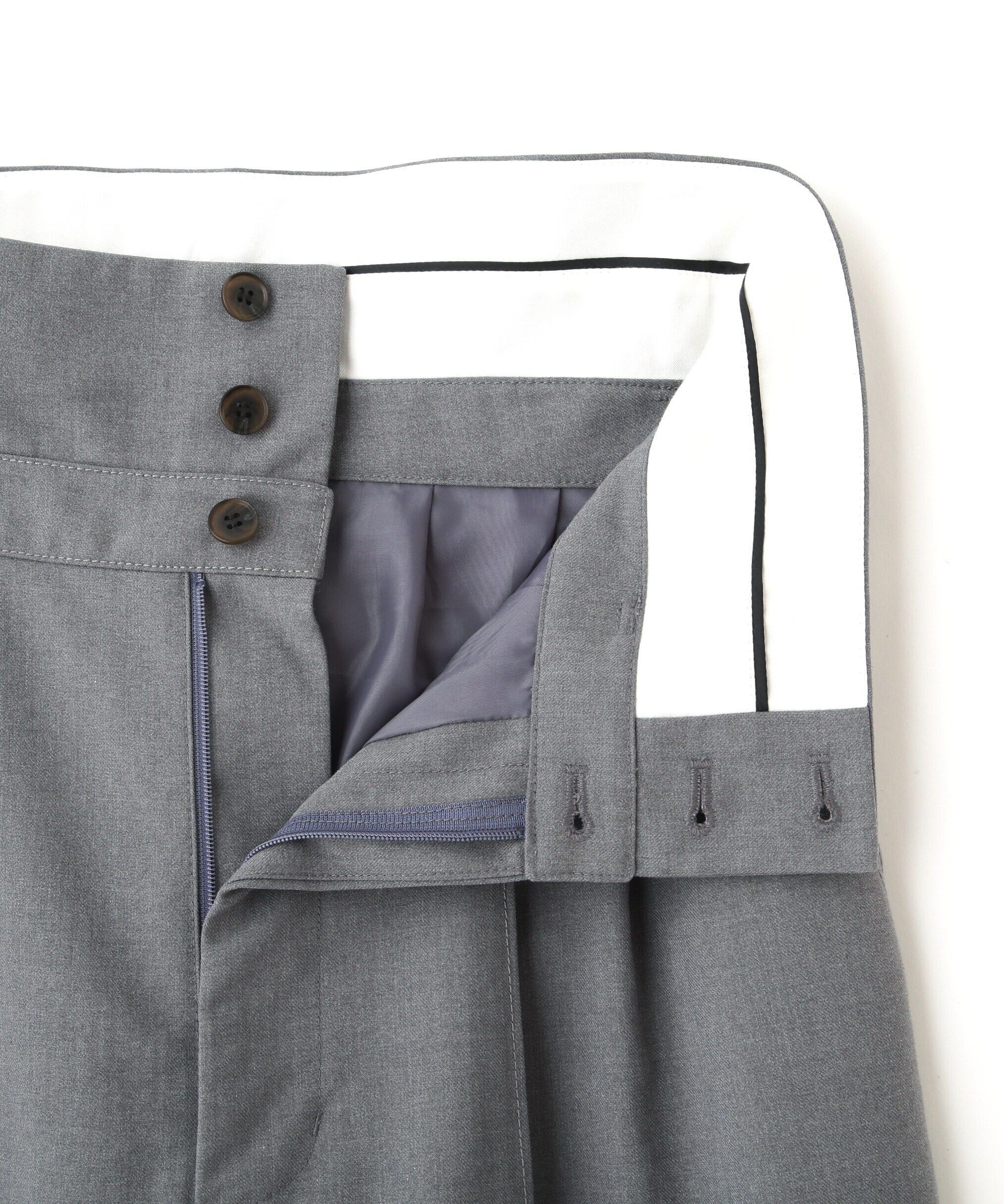  「ウエストベルト折り返しタックワイドパンツ」|その他|