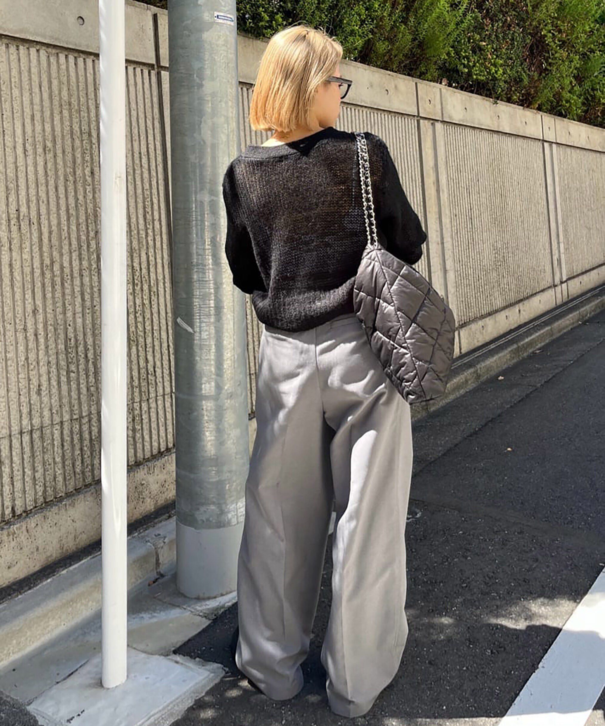  「ウエストベルト折り返しタックワイドパンツ」|その他|