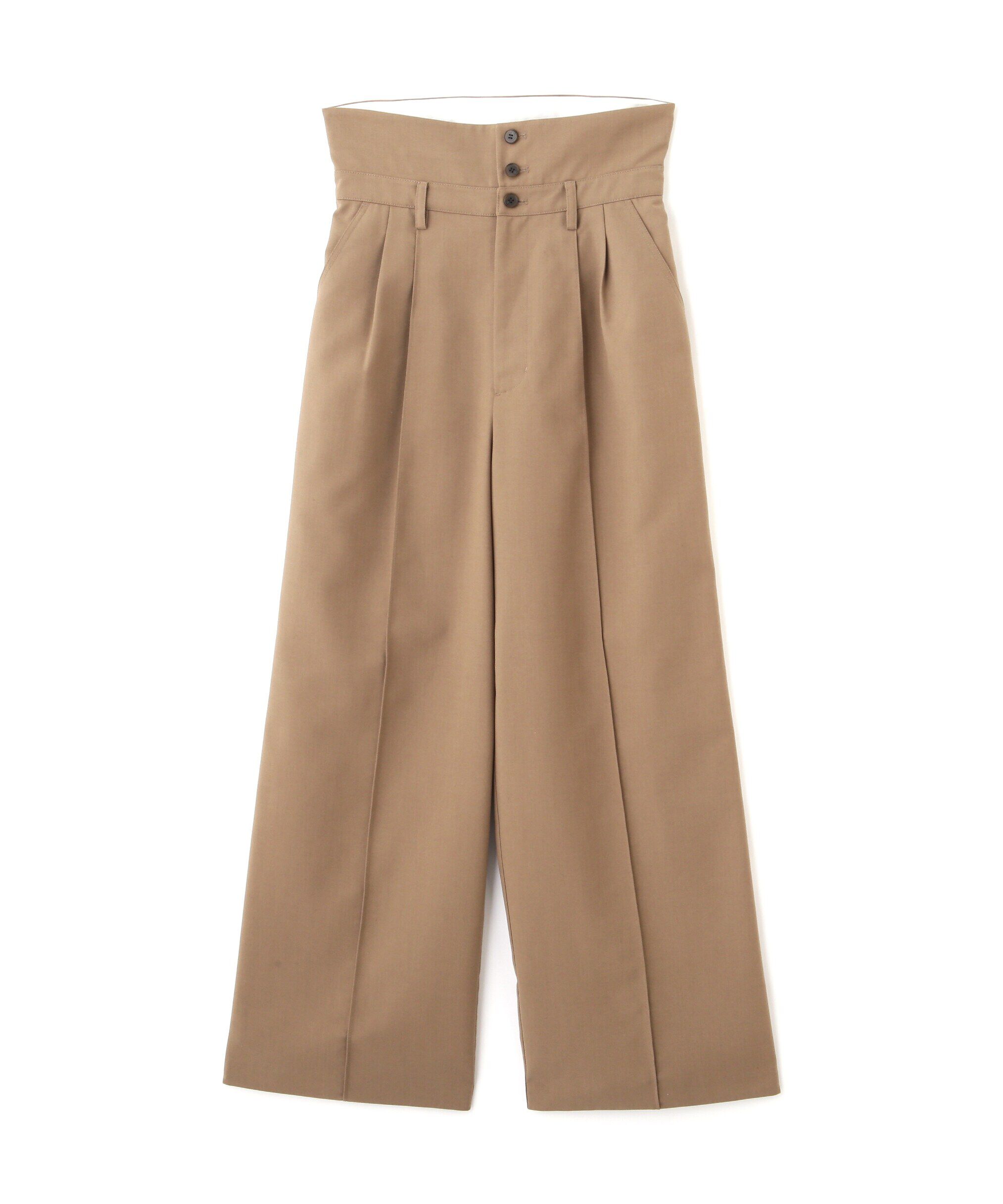  「ウエストベルト折り返しタックワイドパンツ」|その他|