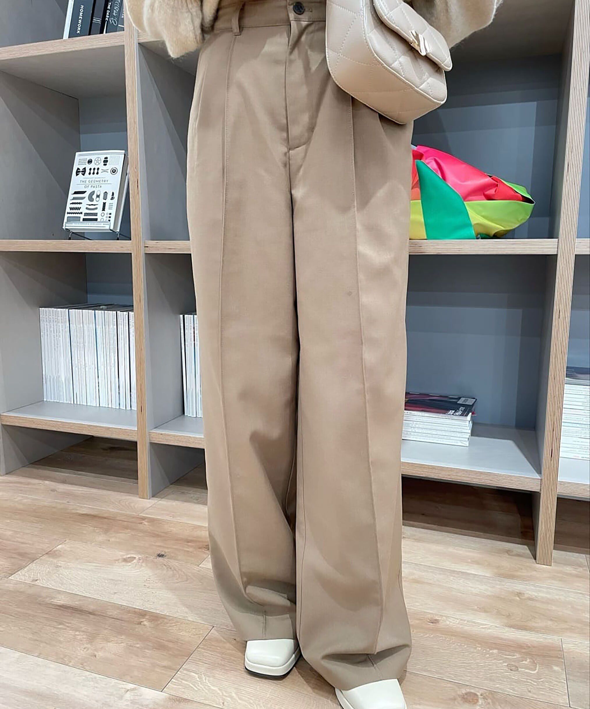  「ウエストベルト折り返しタックワイドパンツ」|その他|