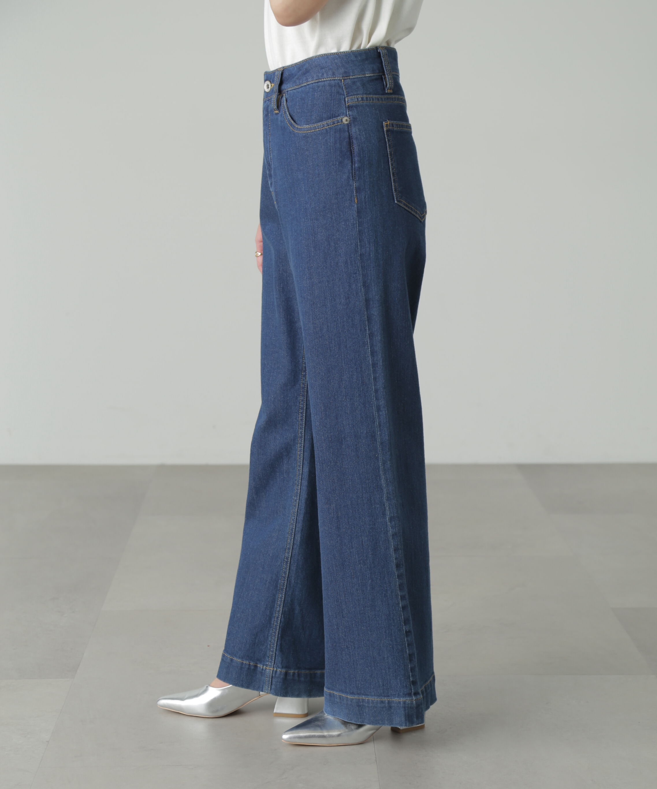  「[低身長サイズ/Sシリーズ]ベーシックワイドデニムパンツ」|その他|