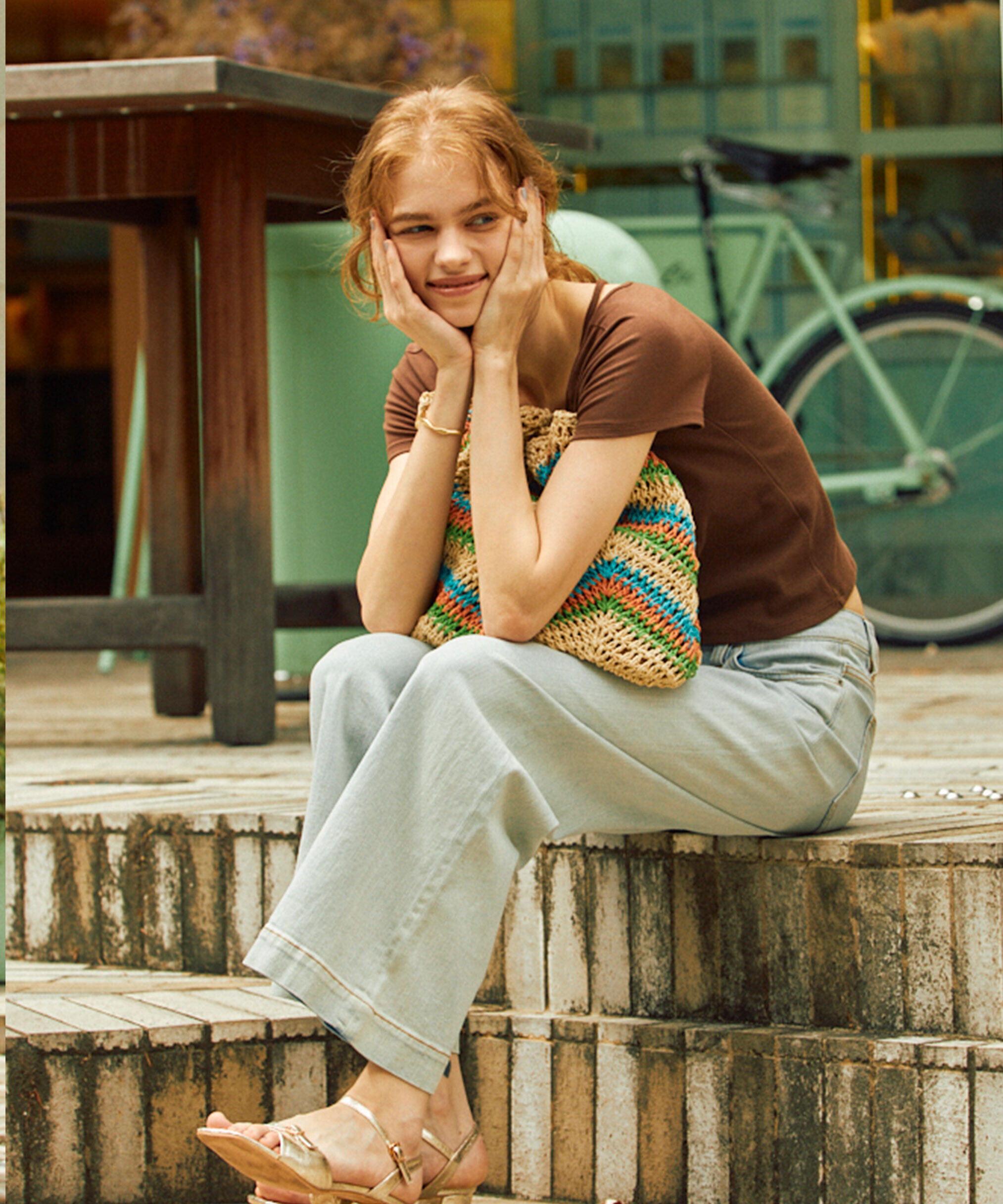  「[低身長サイズ/Sシリーズ]ベーシックワイドデニムパンツ」|その他|