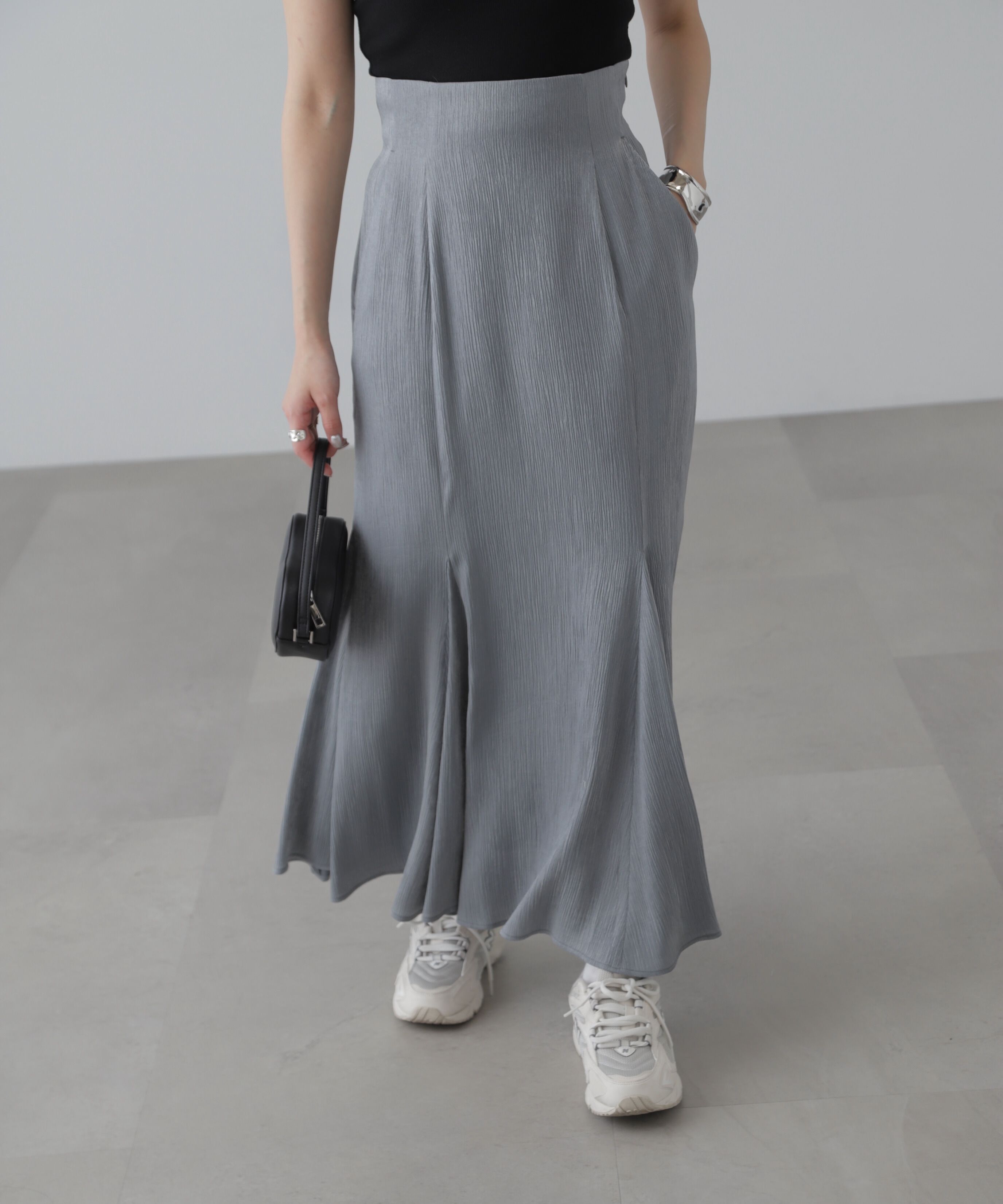  「[低身長サイズ/Sシリーズ]シャイニーフレアマーメイドスカート」|スカート|