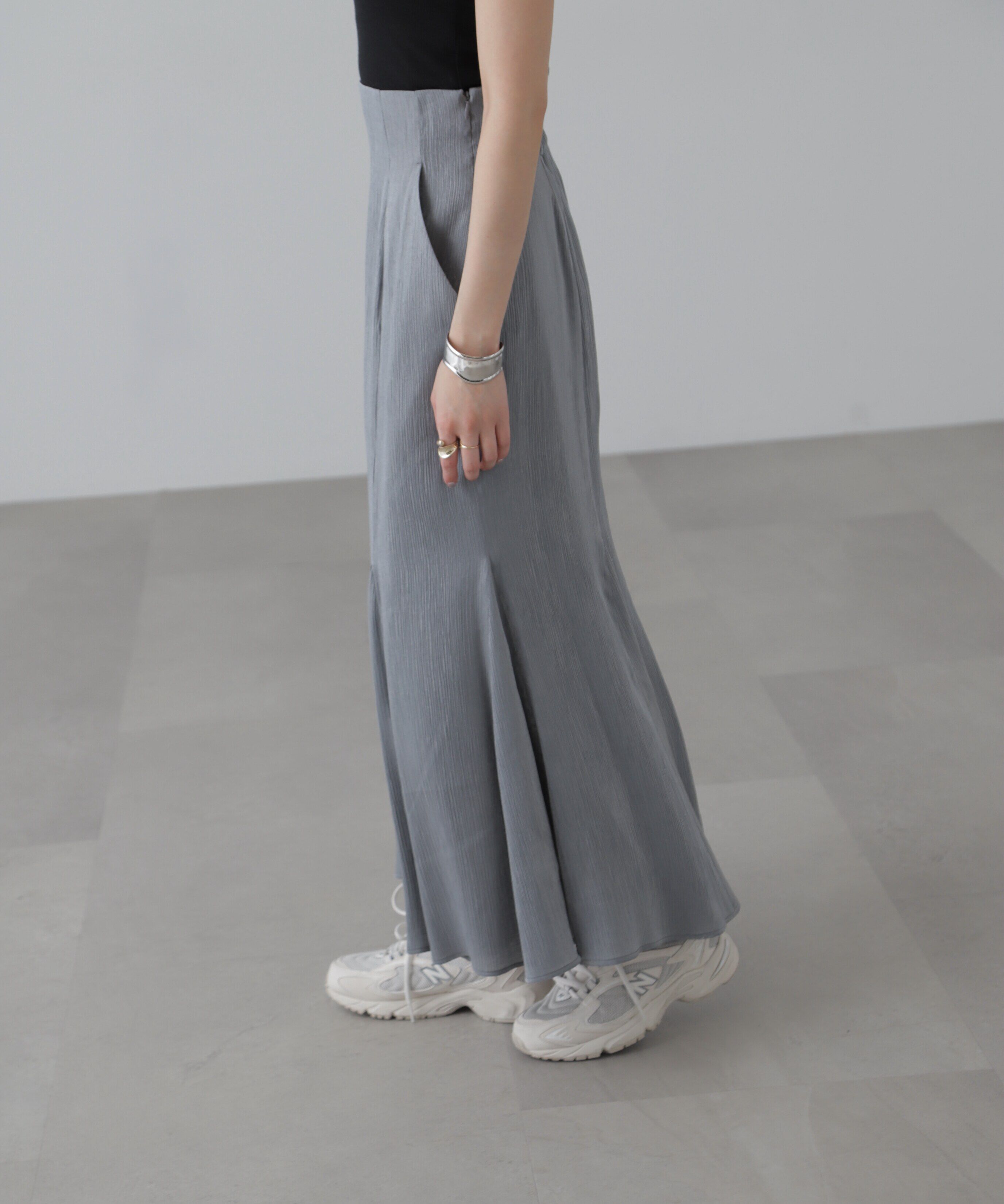  「[低身長サイズ/Sシリーズ]シャイニーフレアマーメイドスカート」|スカート|