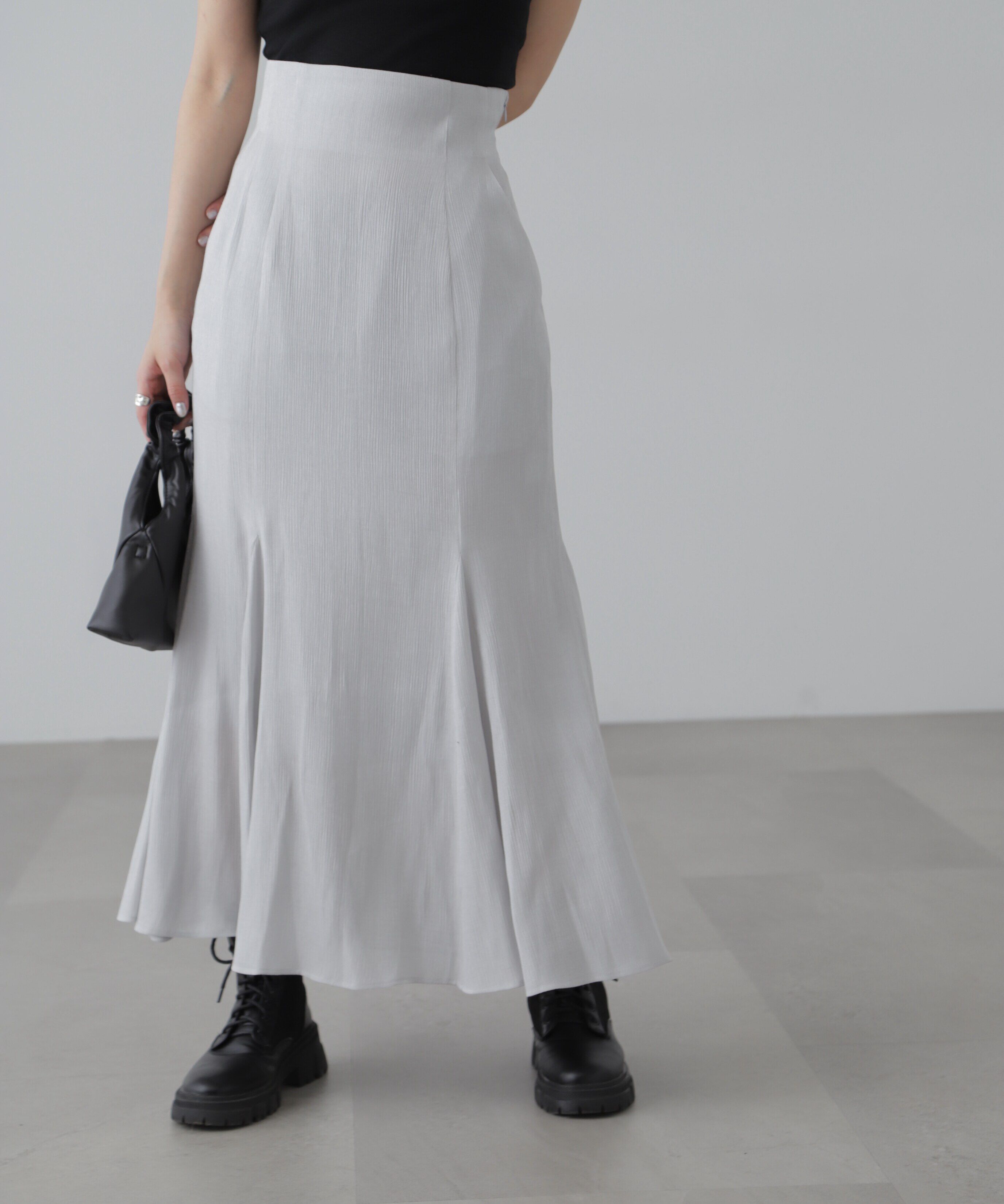  「[低身長サイズ/Sシリーズ]シャイニーフレアマーメイドスカート」|スカート|