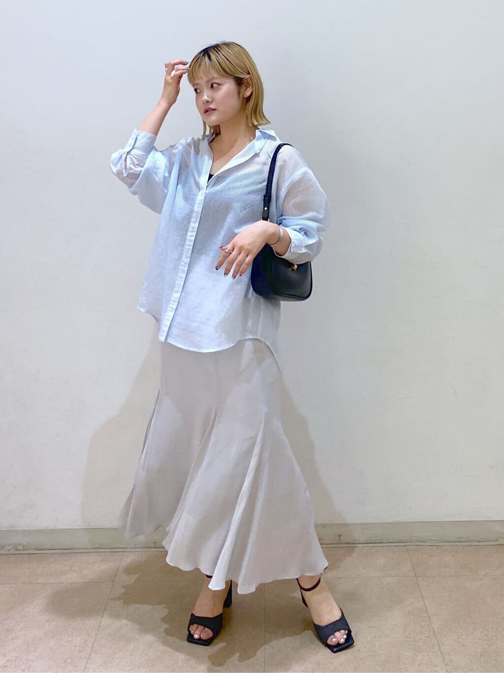  「[低身長サイズ/Sシリーズ]シャイニーフレアマーメイドスカート」|スカート|