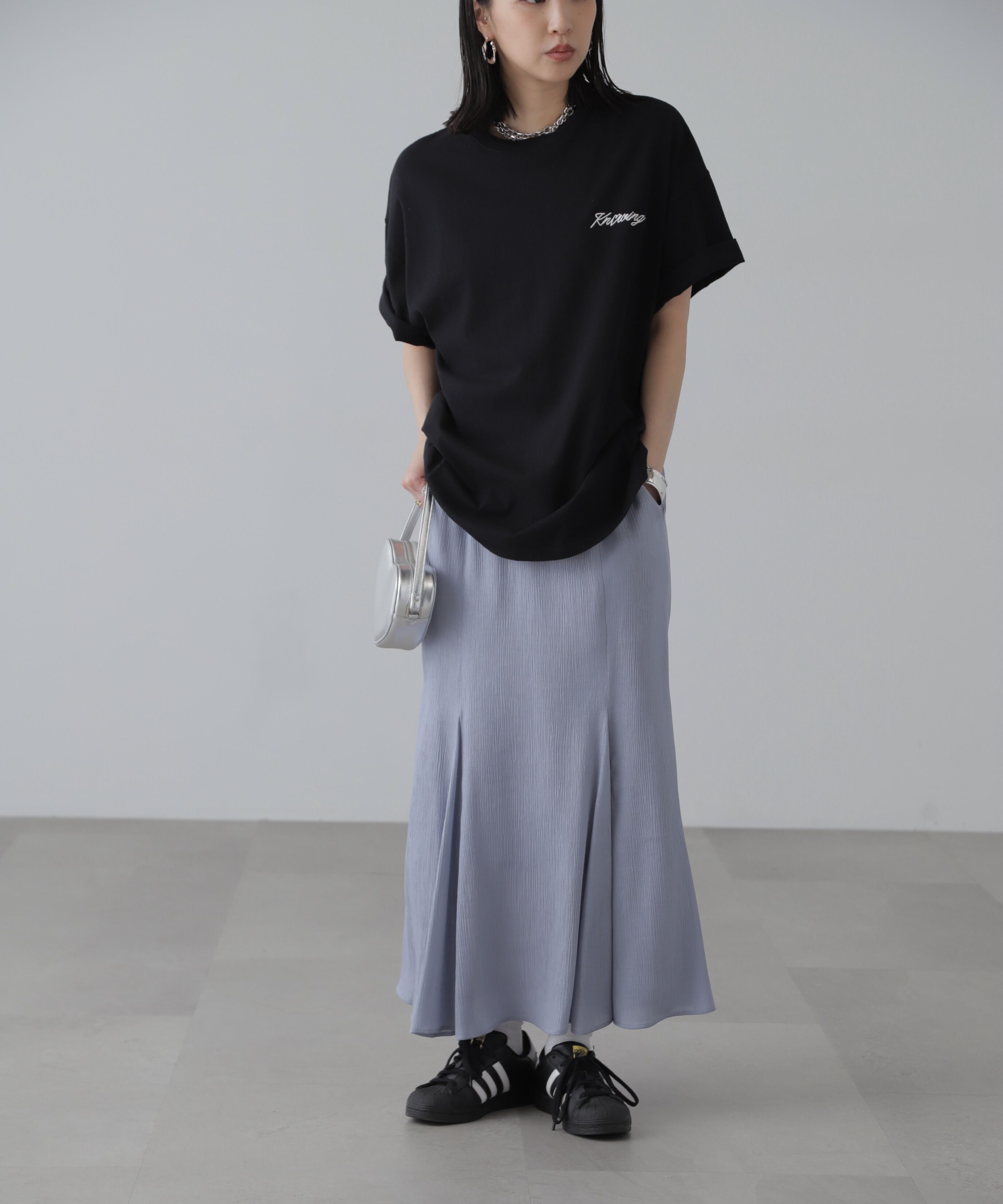  「[低身長サイズ/Sシリーズ]シャイニーフレアマーメイドスカート」|スカート|