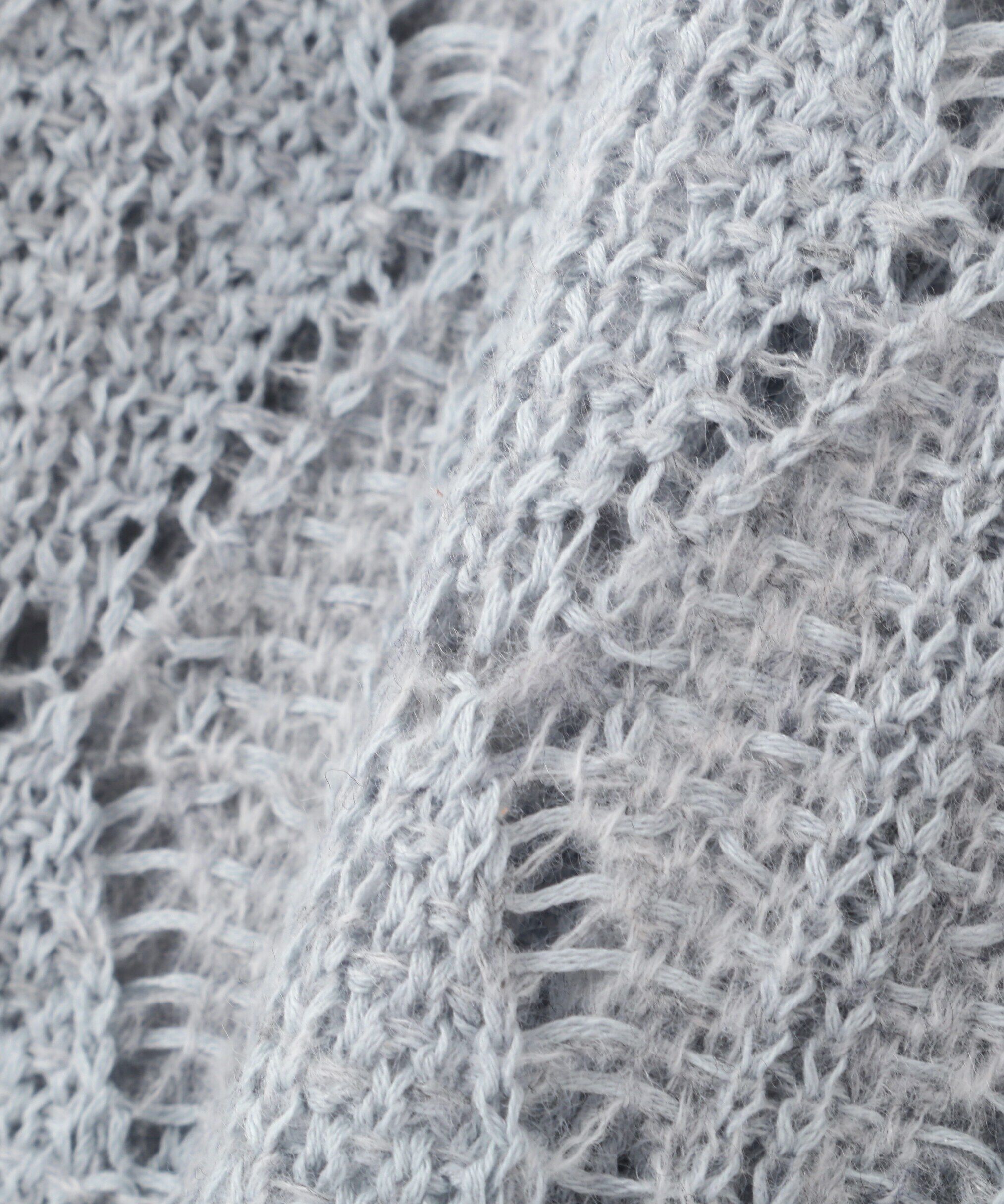  「ダイヤ柄透かし編みニット」|ニット・セーター|