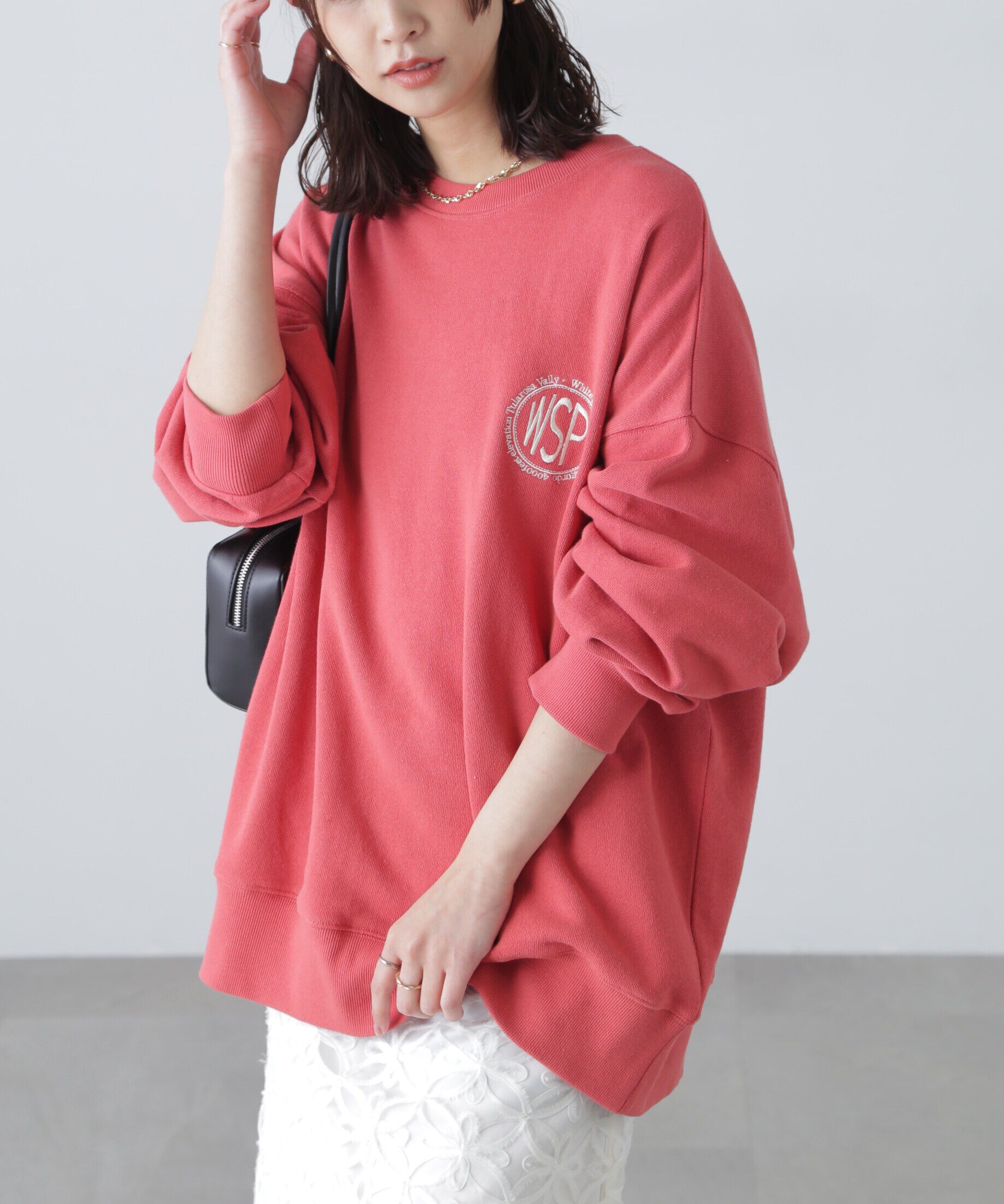  「ロゴビッグスウェット」|Tシャツ・カットソー|レッド②1