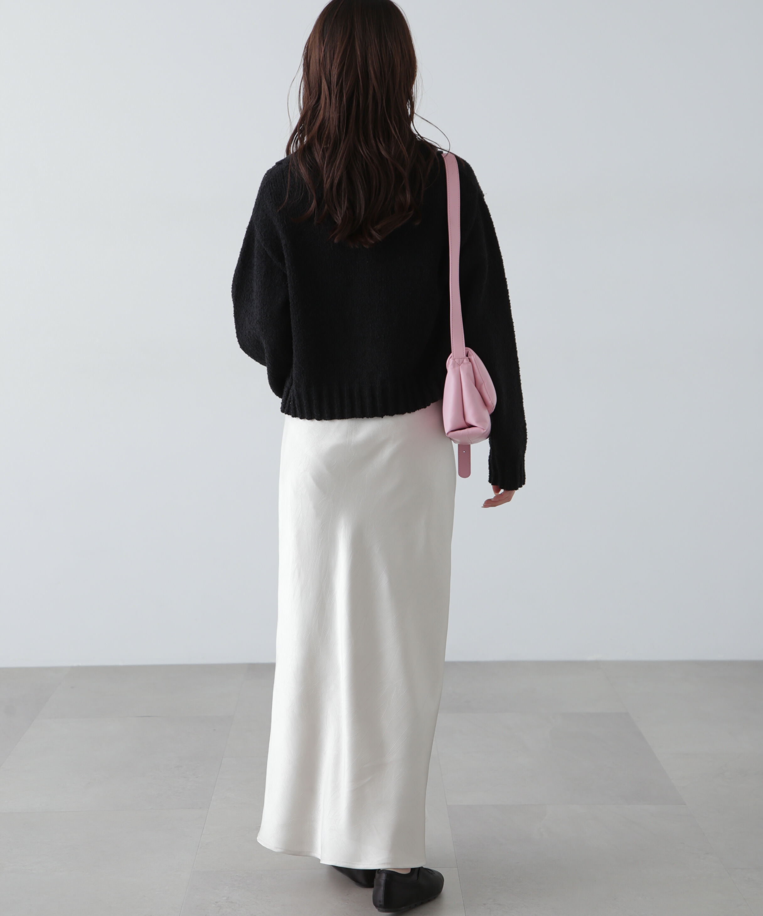  「ワッシャーサテンナロースカート」|スカート|