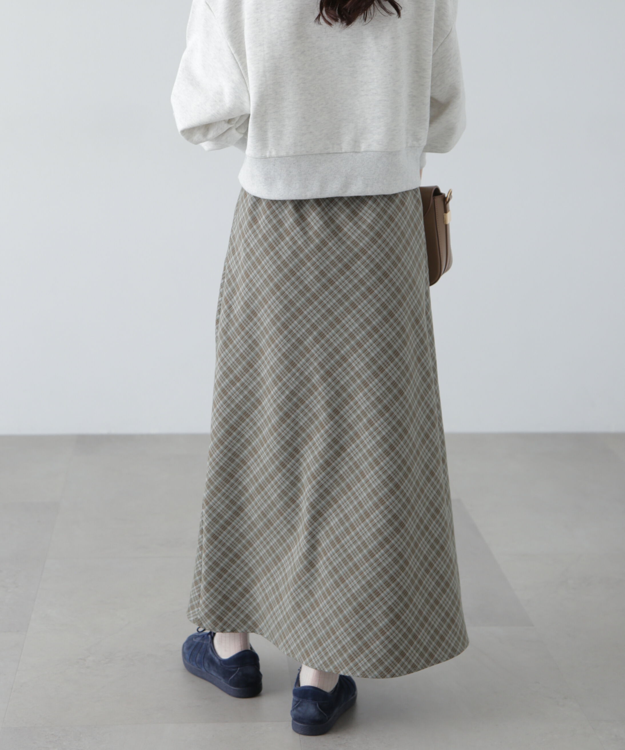  「ワッシャーサテンナロースカート」|スカート|