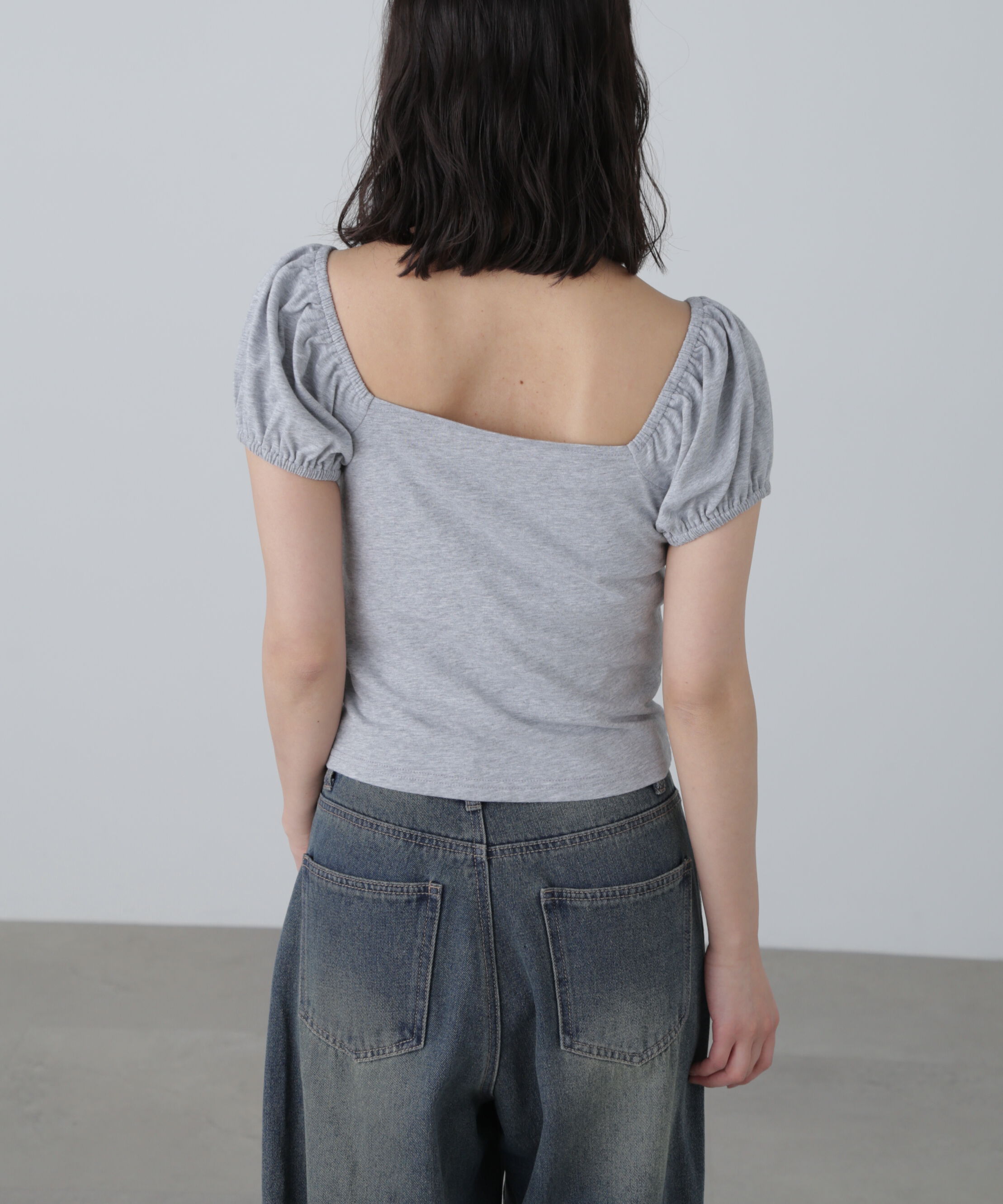  「オフショルギャザーカットソー」|Tシャツ・カットソー|