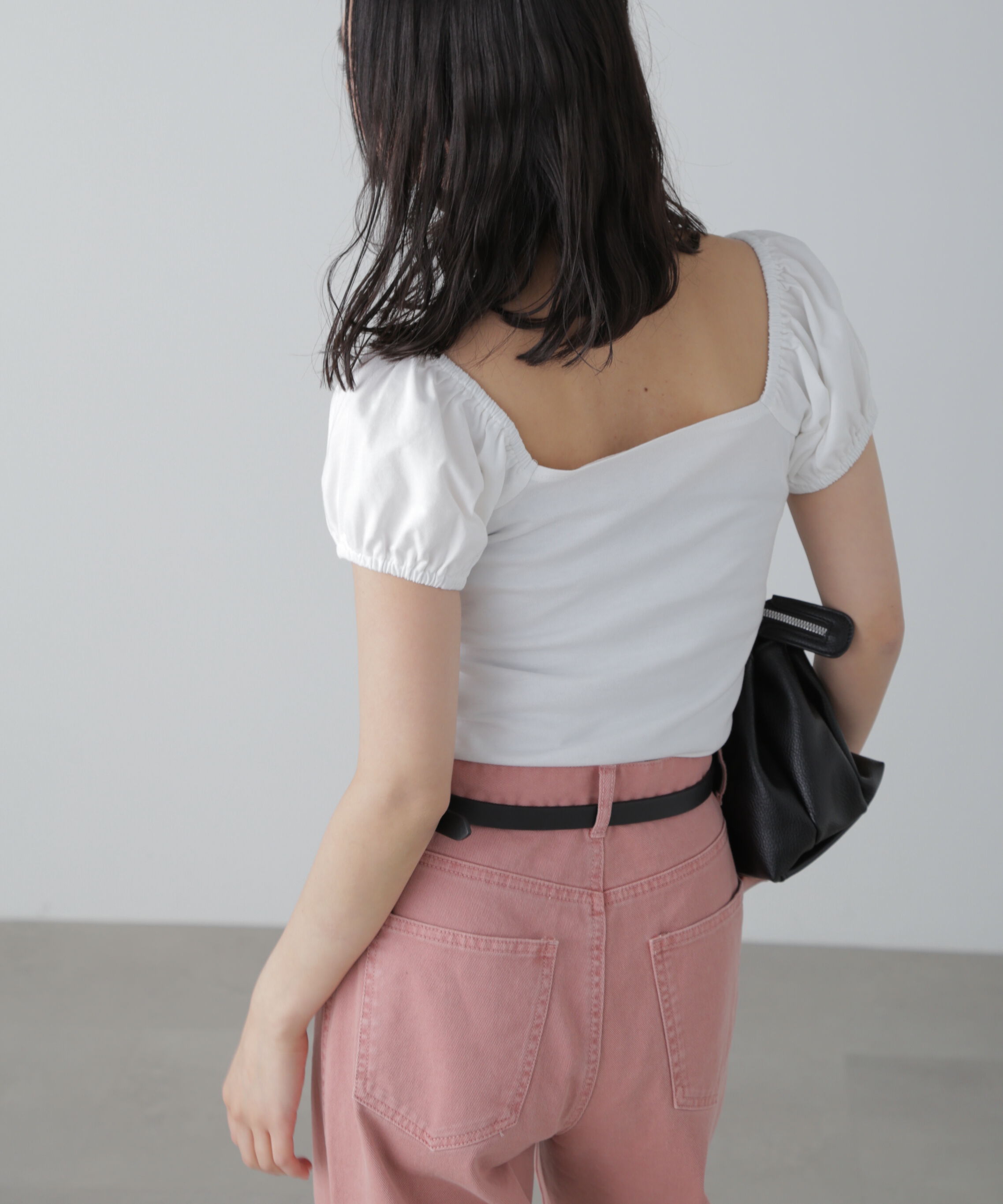  「オフショルギャザーカットソー」|Tシャツ・カットソー|