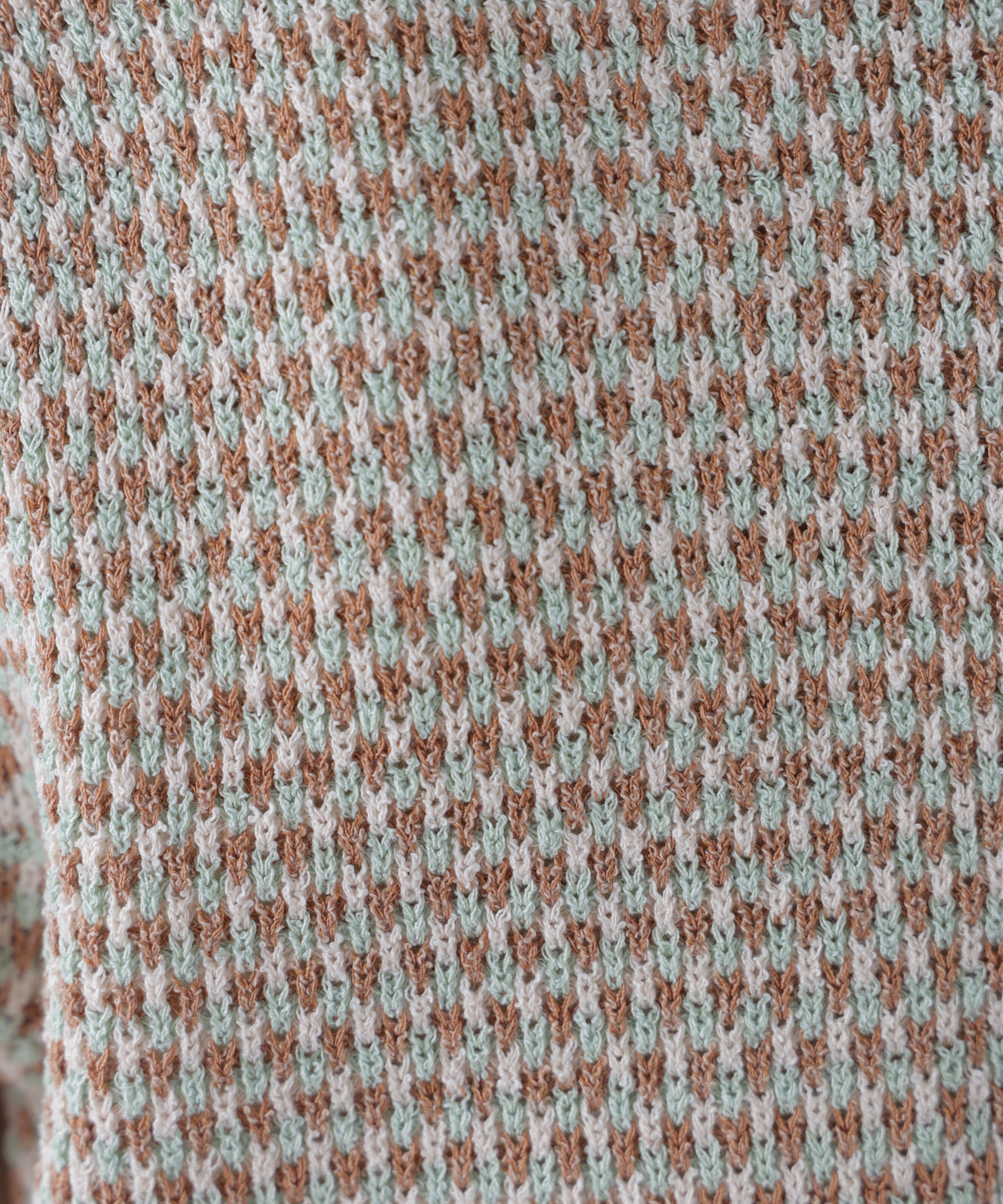  「金ボタンツイード半袖ニットカーディガン」|ニット・セーター|