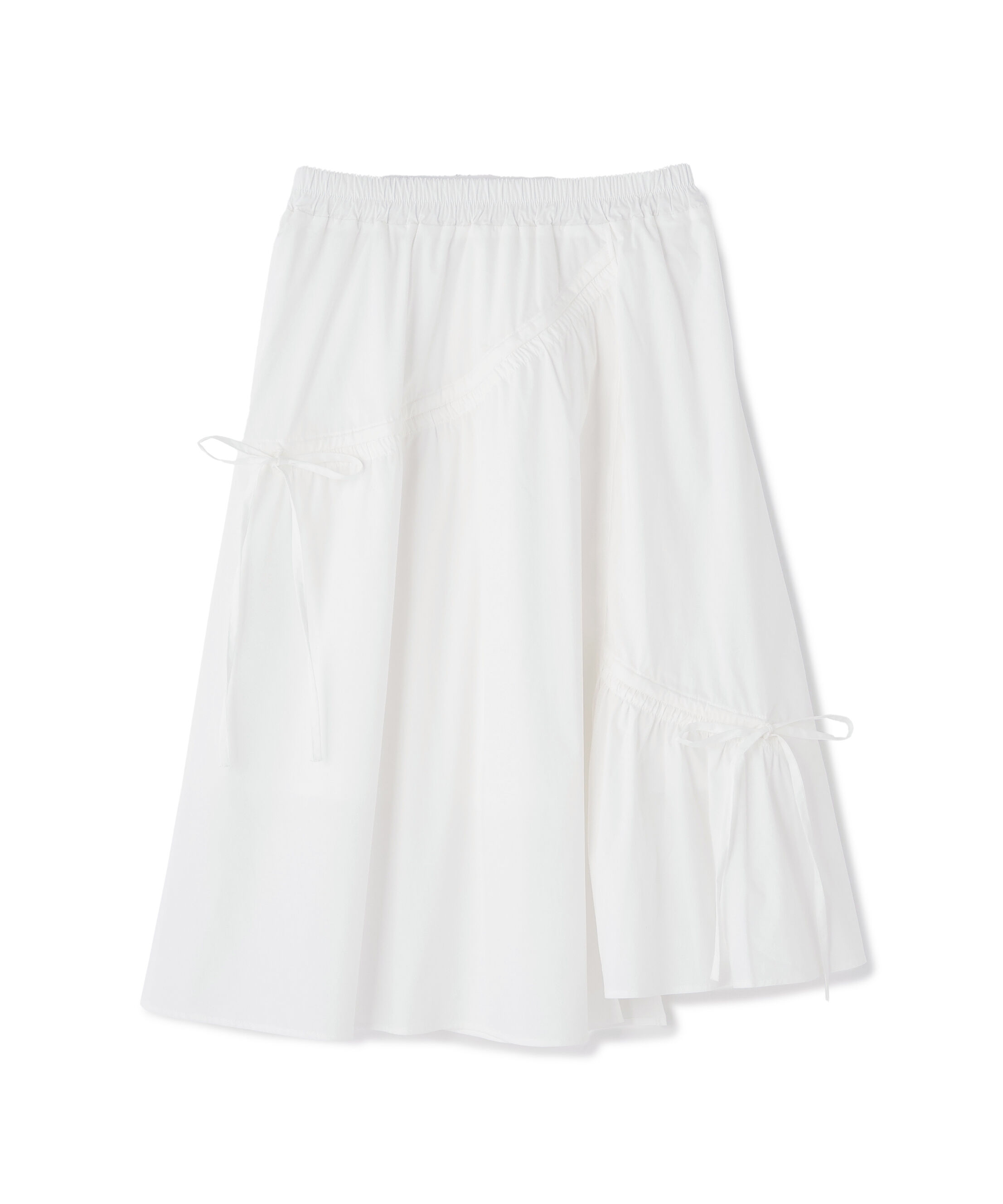  「アシメドロストリボンミディスカート」|スカート|