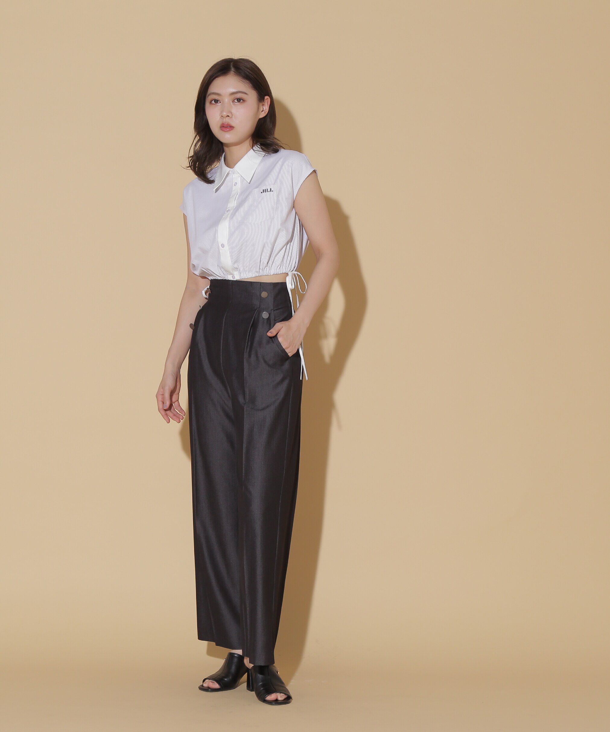  「メタル釦ワイドパンツ」|その他|