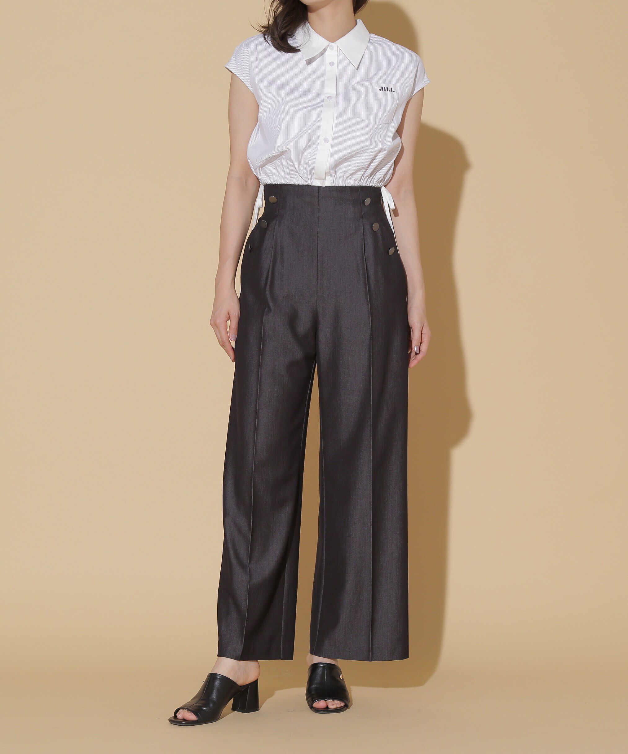  「メタル釦ワイドパンツ」|その他|