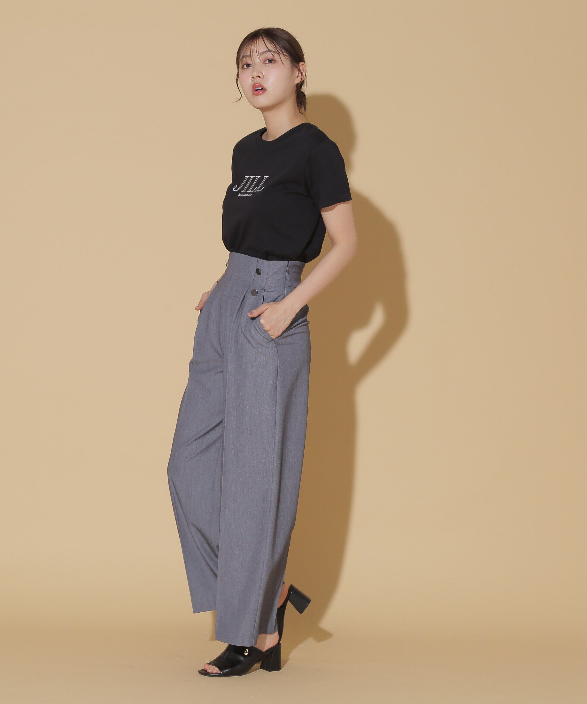  「メタル釦ワイドパンツ」|その他|