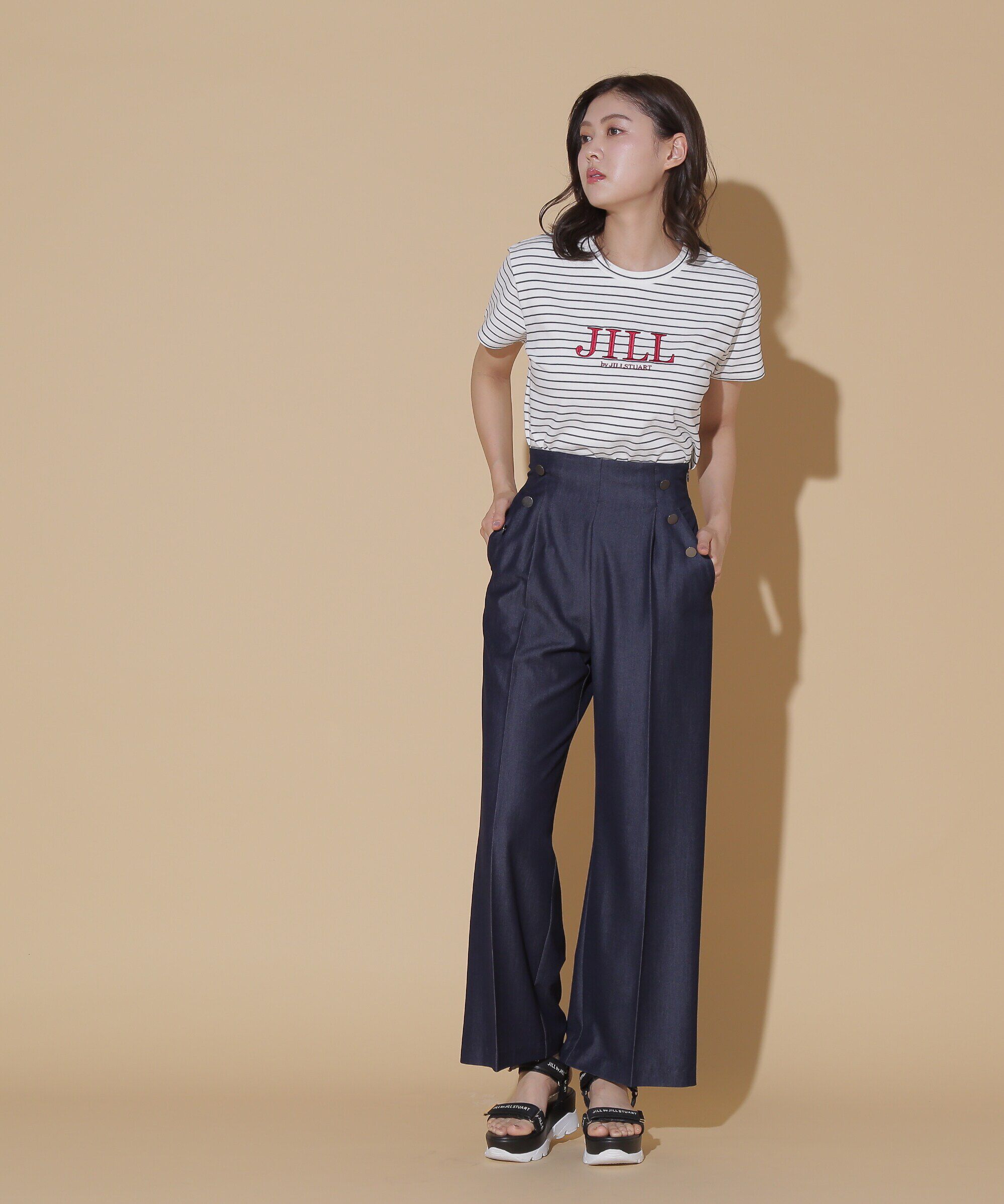  「メタル釦ワイドパンツ」|その他|