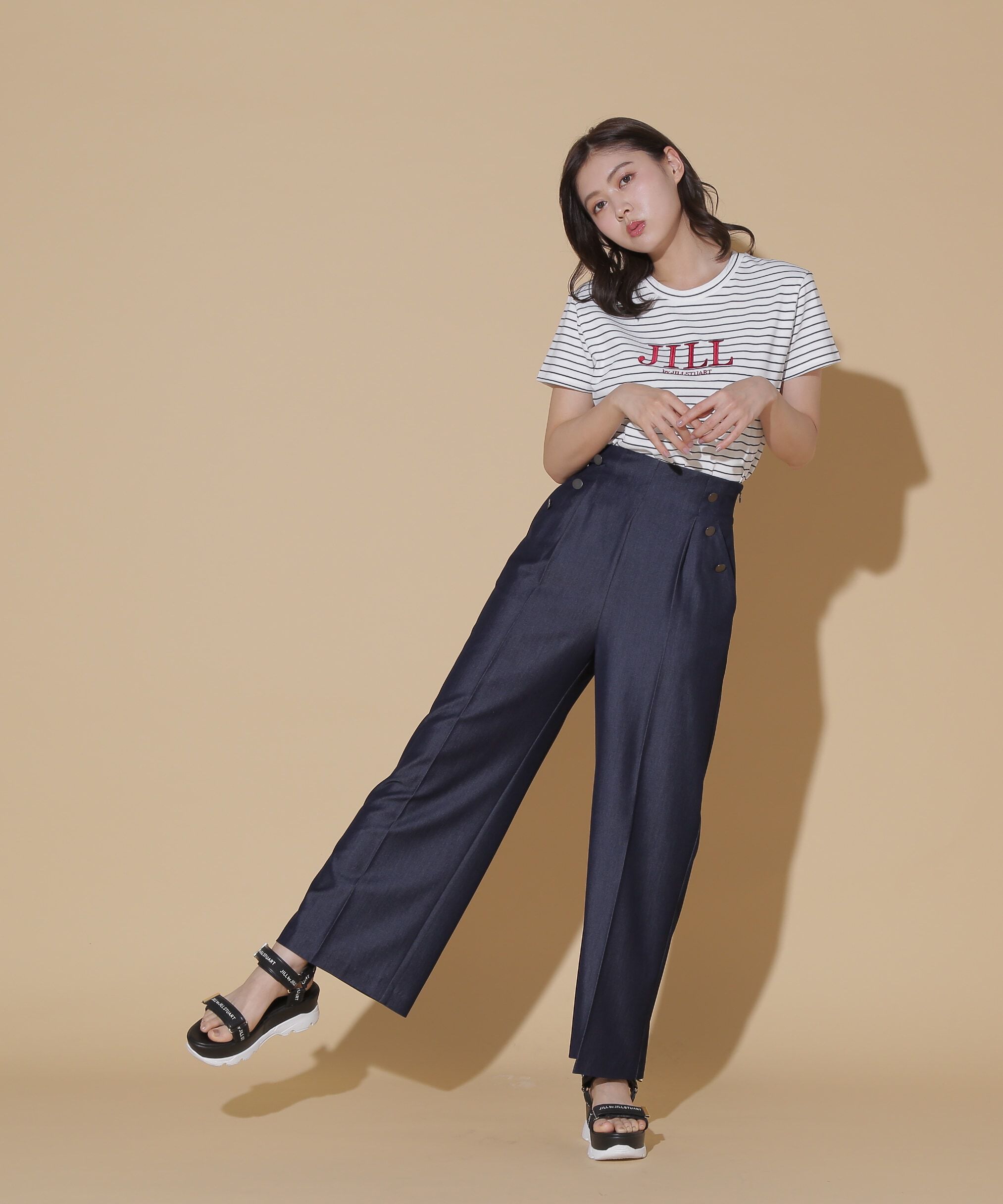  「メタル釦ワイドパンツ」|その他|