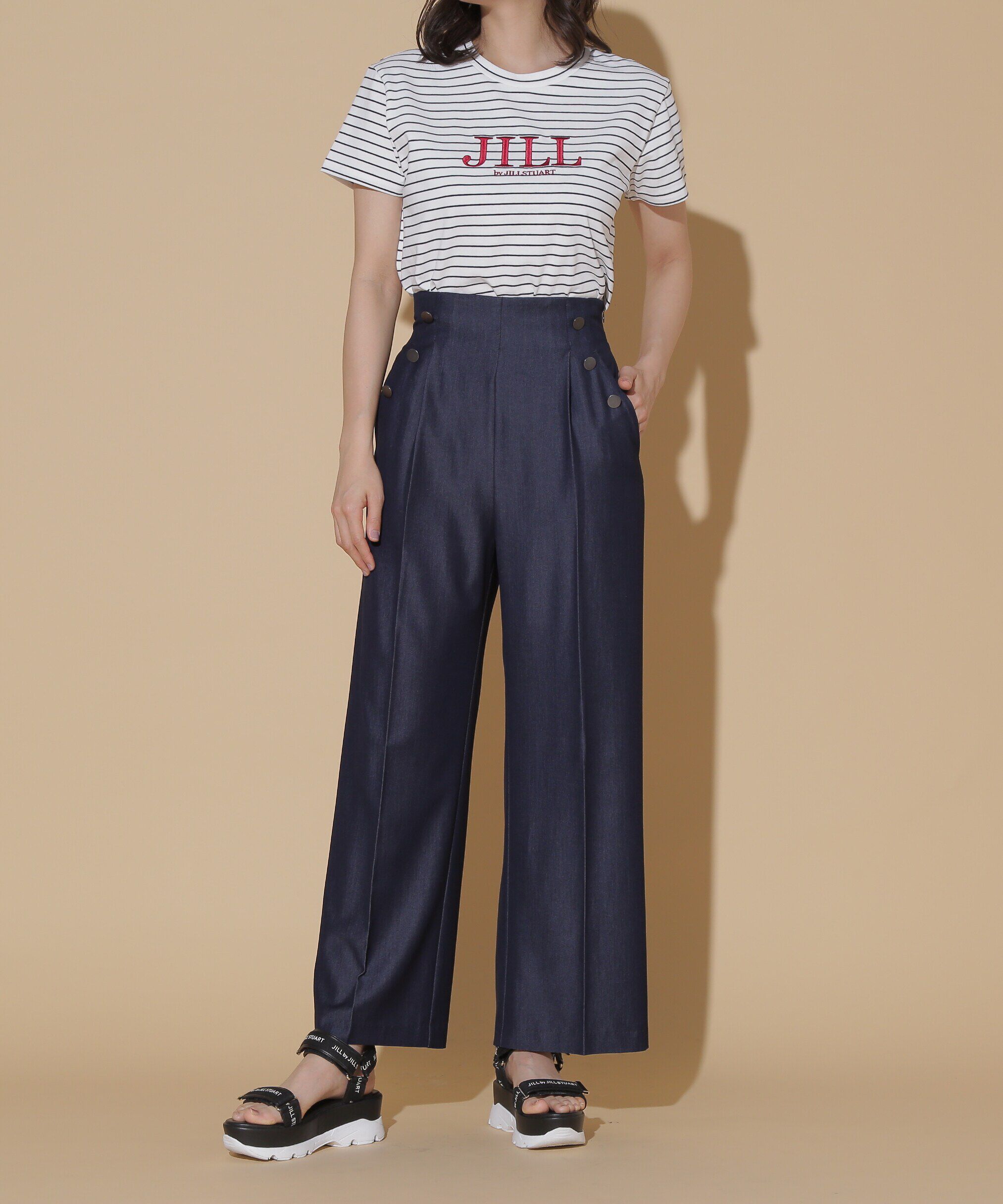  「メタル釦ワイドパンツ」|その他|