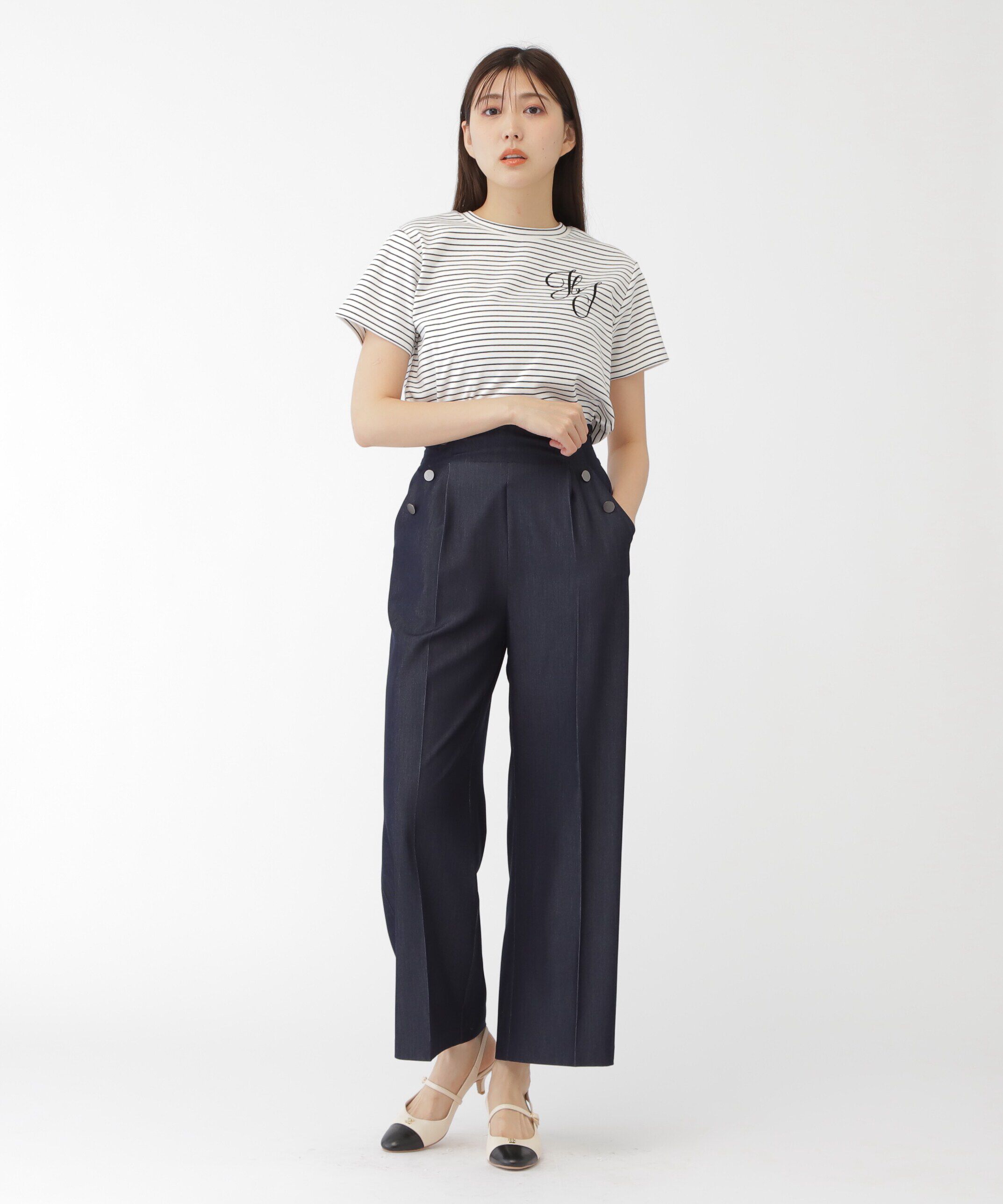  「メタル釦ワイドパンツ」|その他|