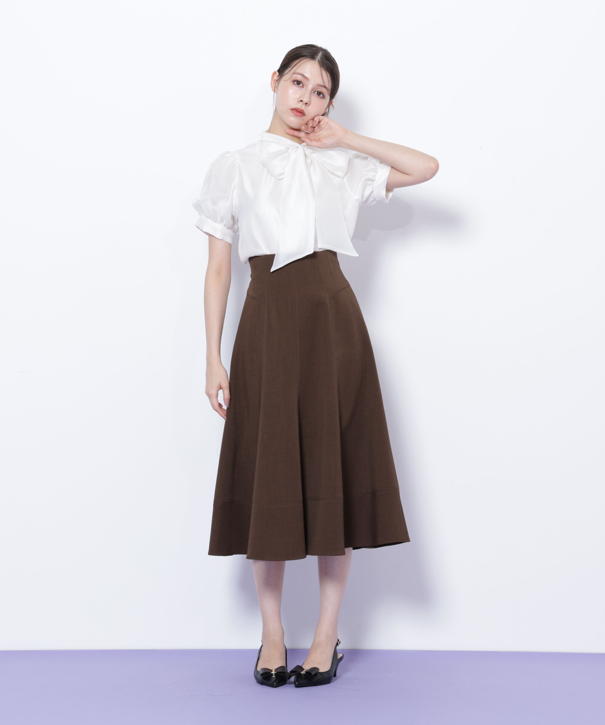  「ステッチフレアスカート」|スカート|