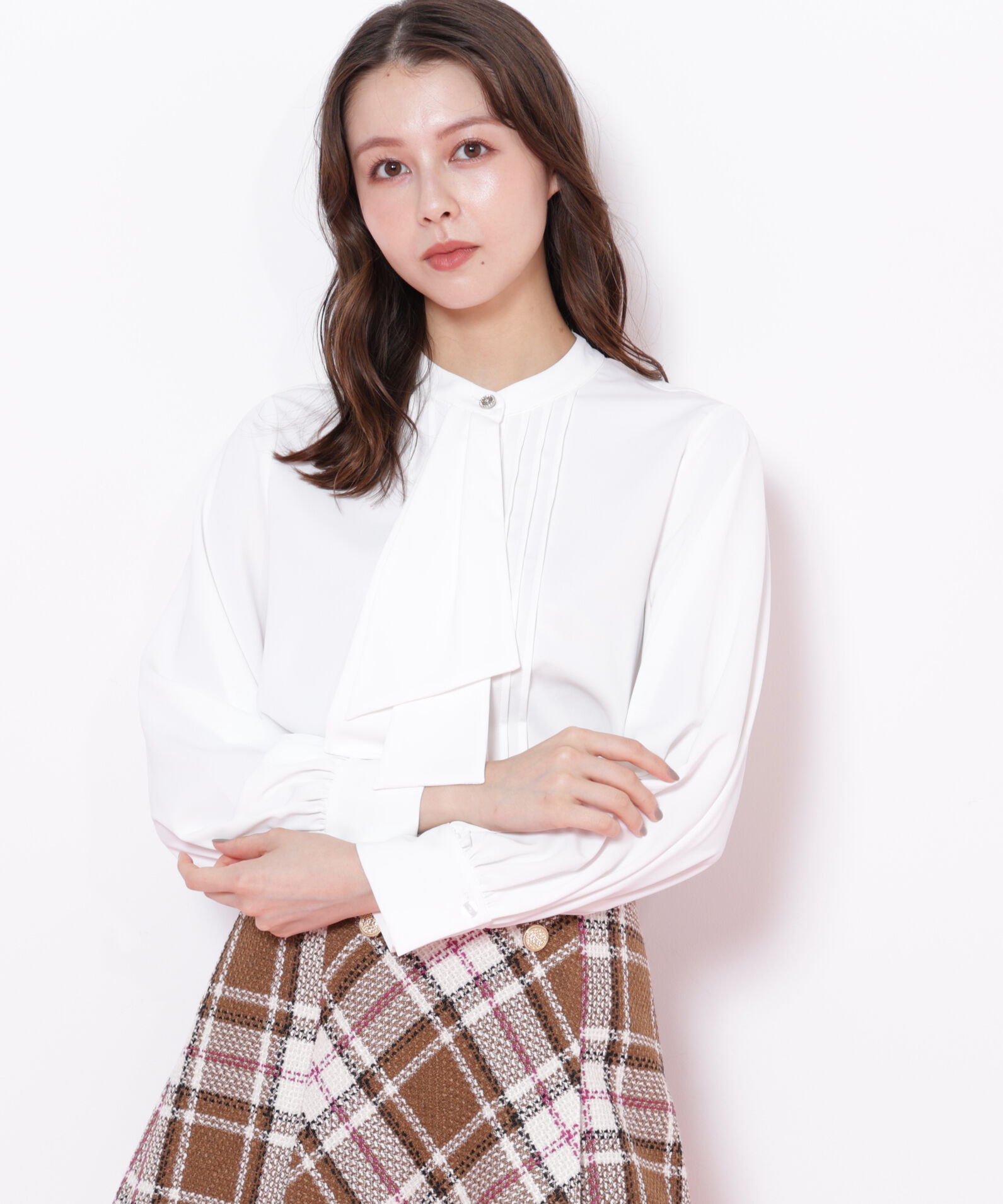  「ドレープピンタックブラウス」|シャツ・ブラウス|