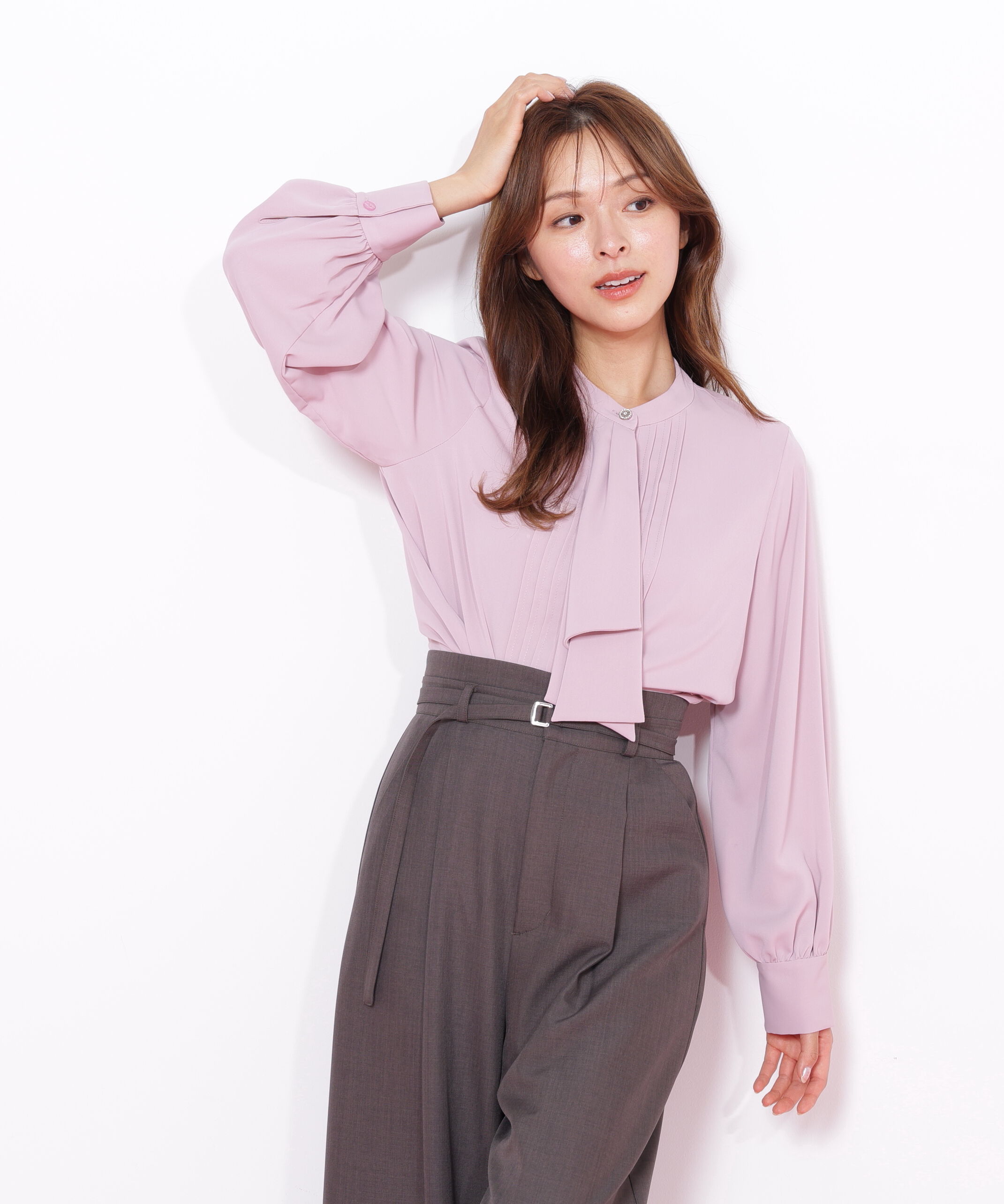  「ドレープピンタックブラウス」|シャツ・ブラウス|
