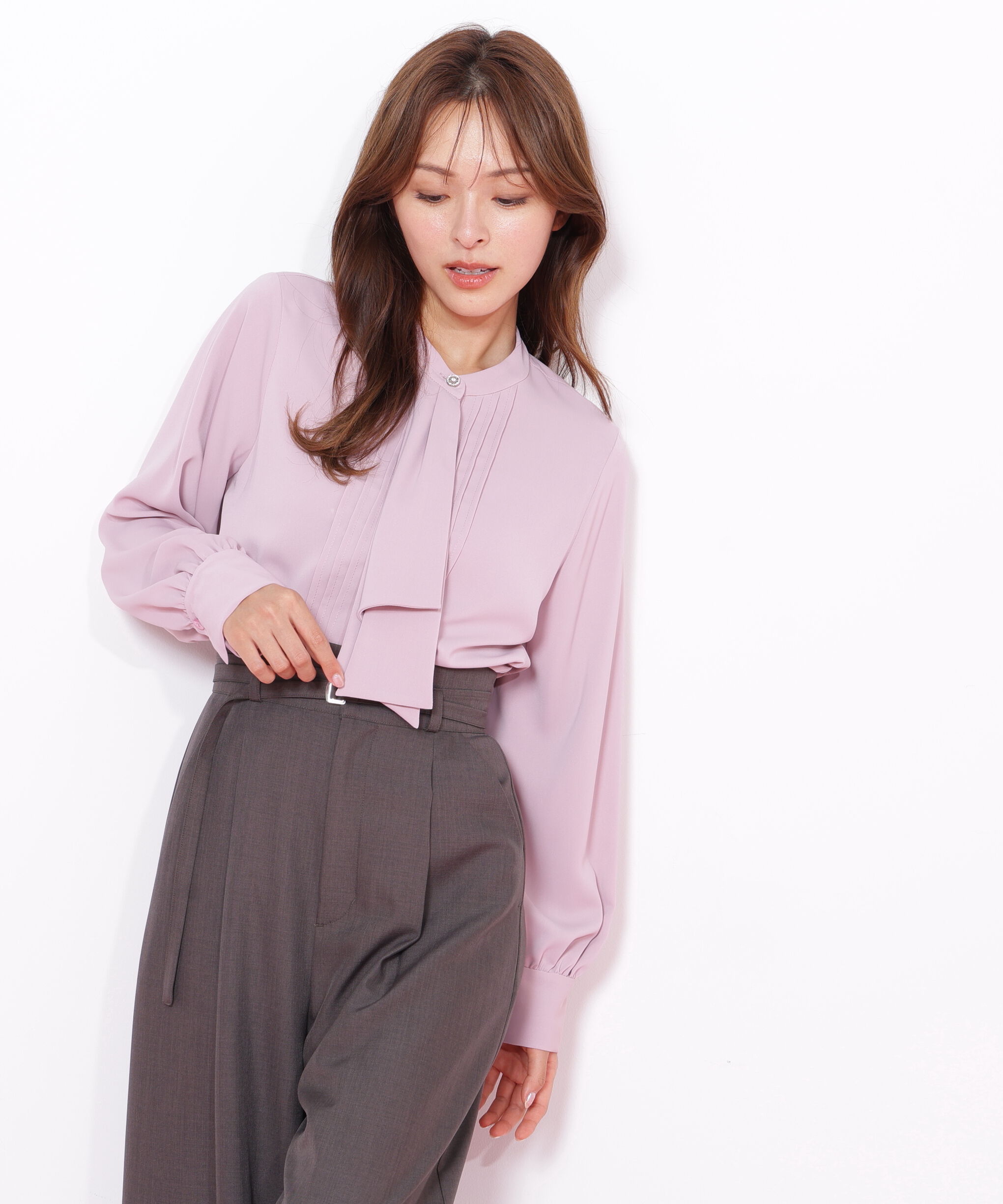  「ドレープピンタックブラウス」|シャツ・ブラウス|