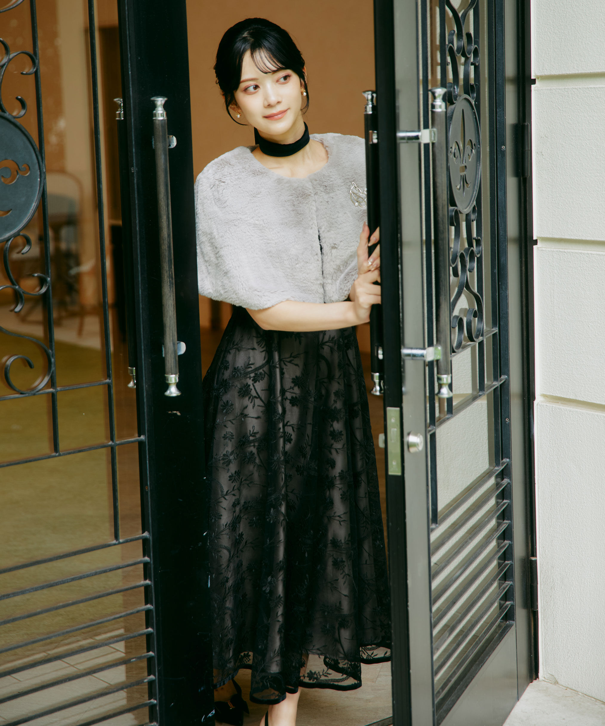  「＜ｍｉｋｕさんコラボ＞エンブロイダリーレースドレス」|ワンピース|