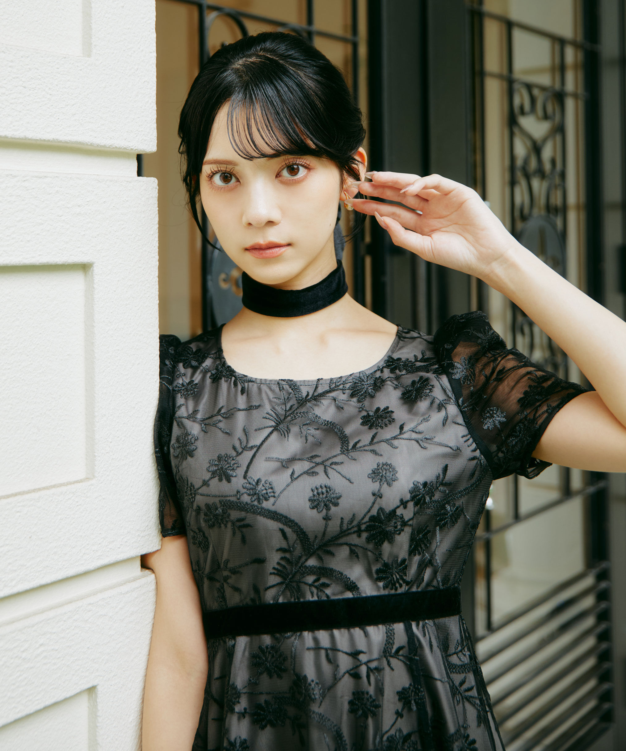  「＜ｍｉｋｕさんコラボ＞エンブロイダリーレースドレス」|ワンピース|