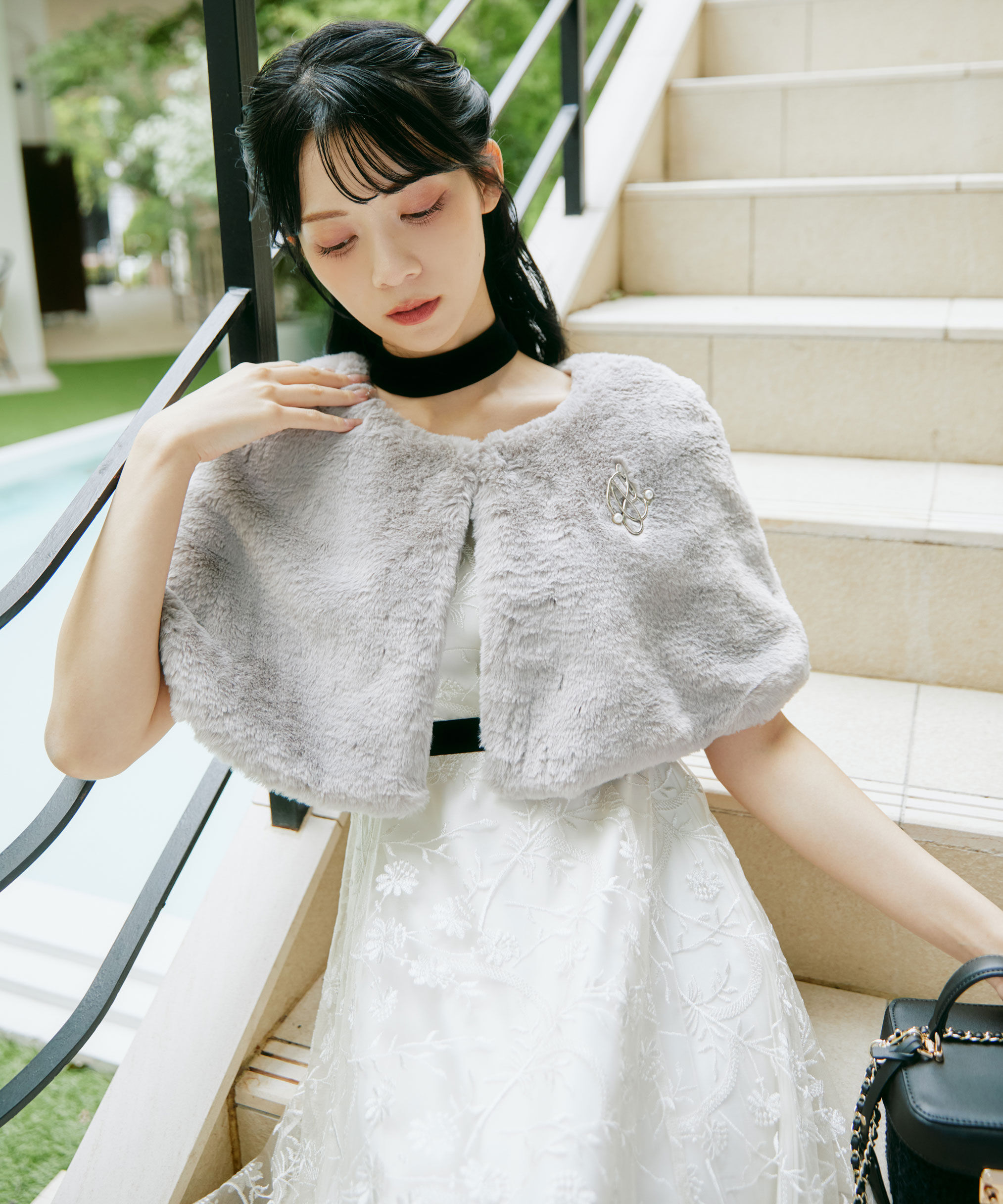  「＜ｍｉｋｕさんコラボ＞エンブロイダリーレースドレス」|ワンピース|