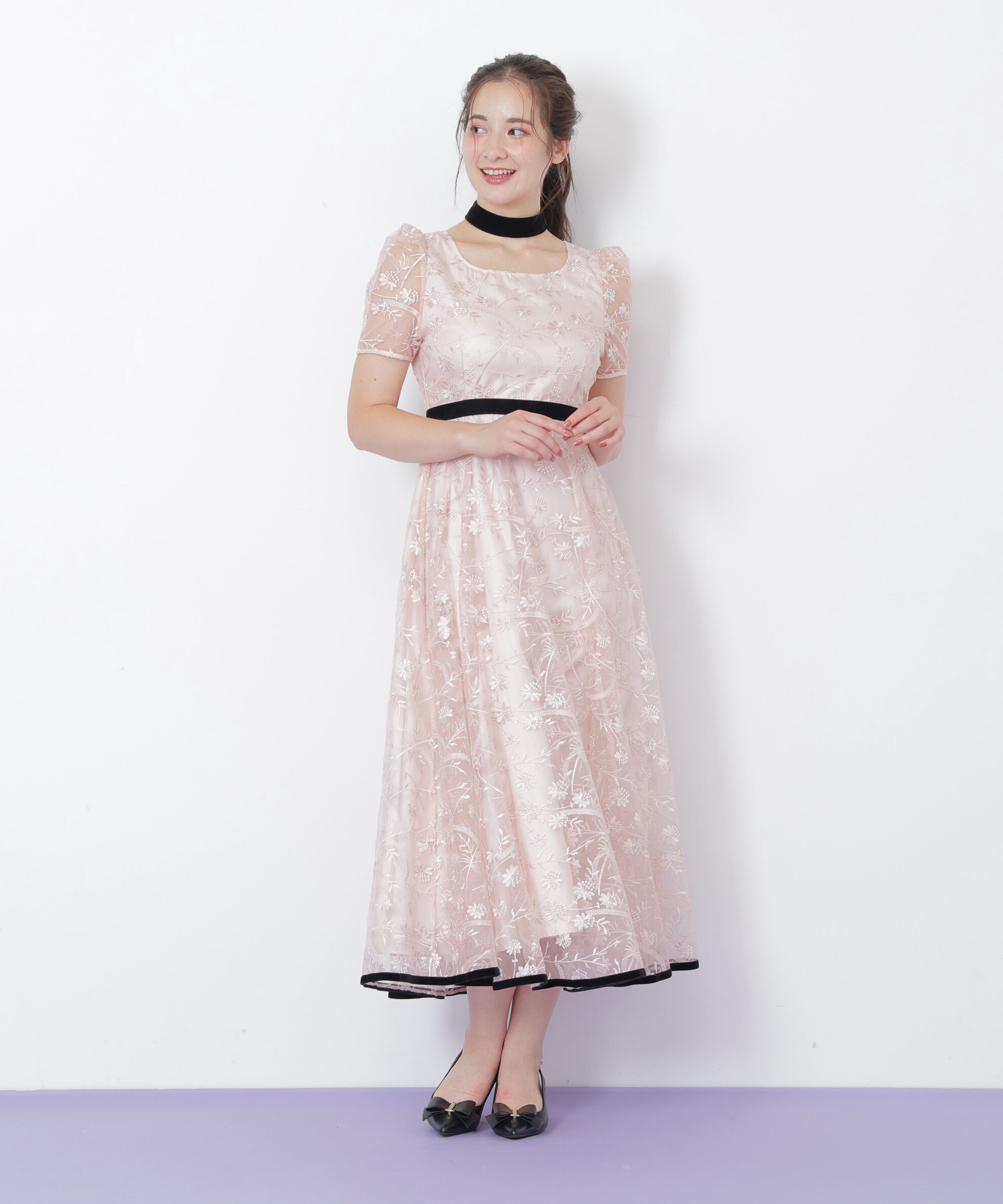  「＜ｍｉｋｕさんコラボ＞エンブロイダリーレースドレス」|ワンピース|