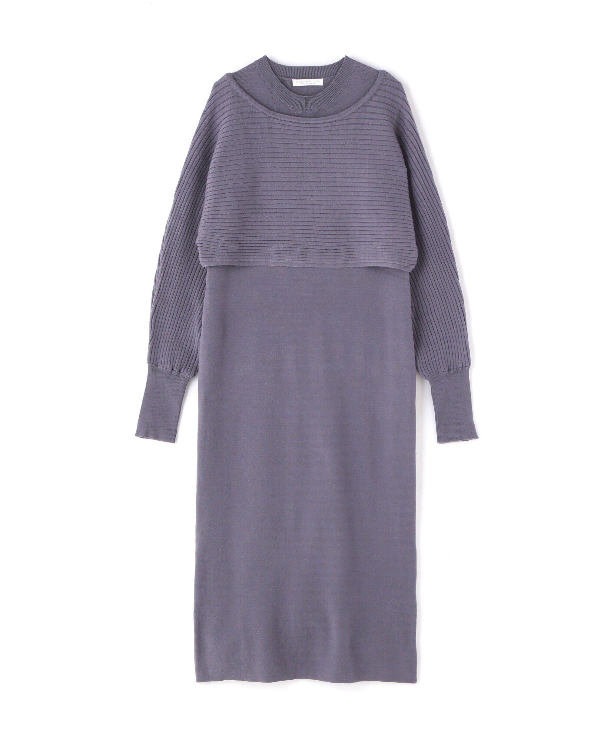 PROPORTION BODY DRESSING「ナローレイヤードニットワンピース」|ワンピース|
