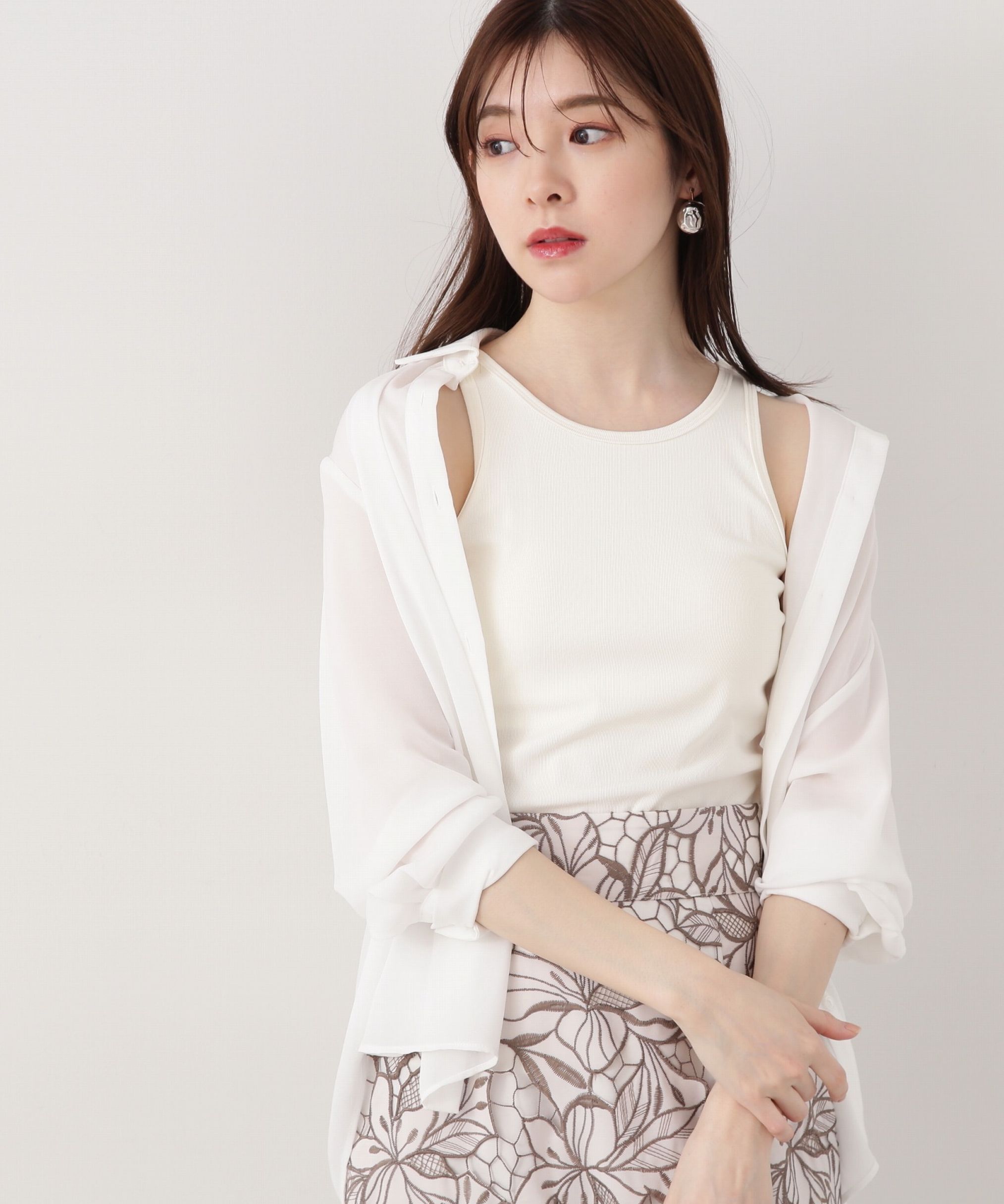 PROPORTION BODY DRESSING「カップ付きアメスリーブ」|Tシャツ・カットソー|ホワイト