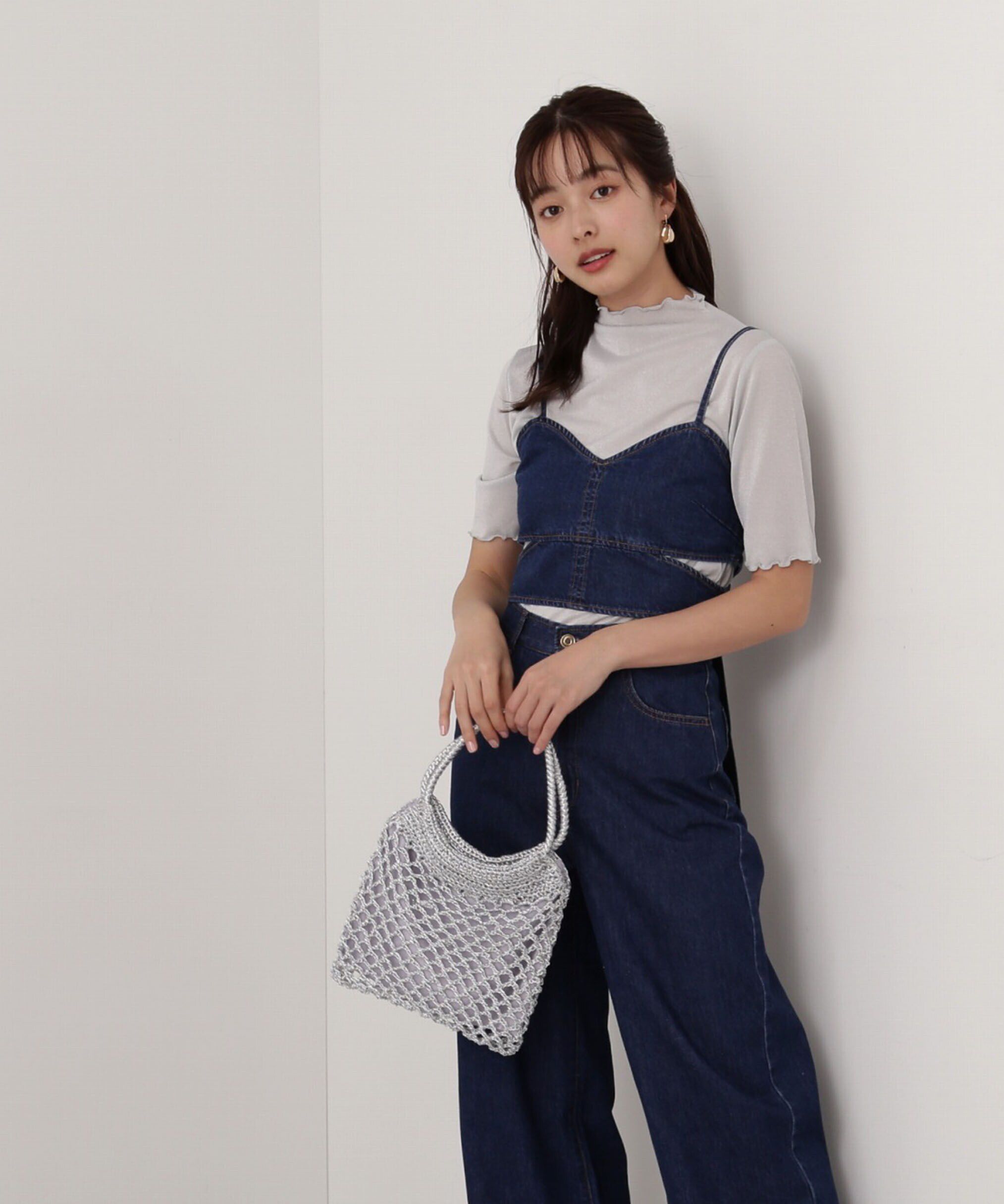 PROPORTION BODY DRESSING「ボトルネックラメシアーインナー」|Tシャツ・カットソー|シルバーラメ